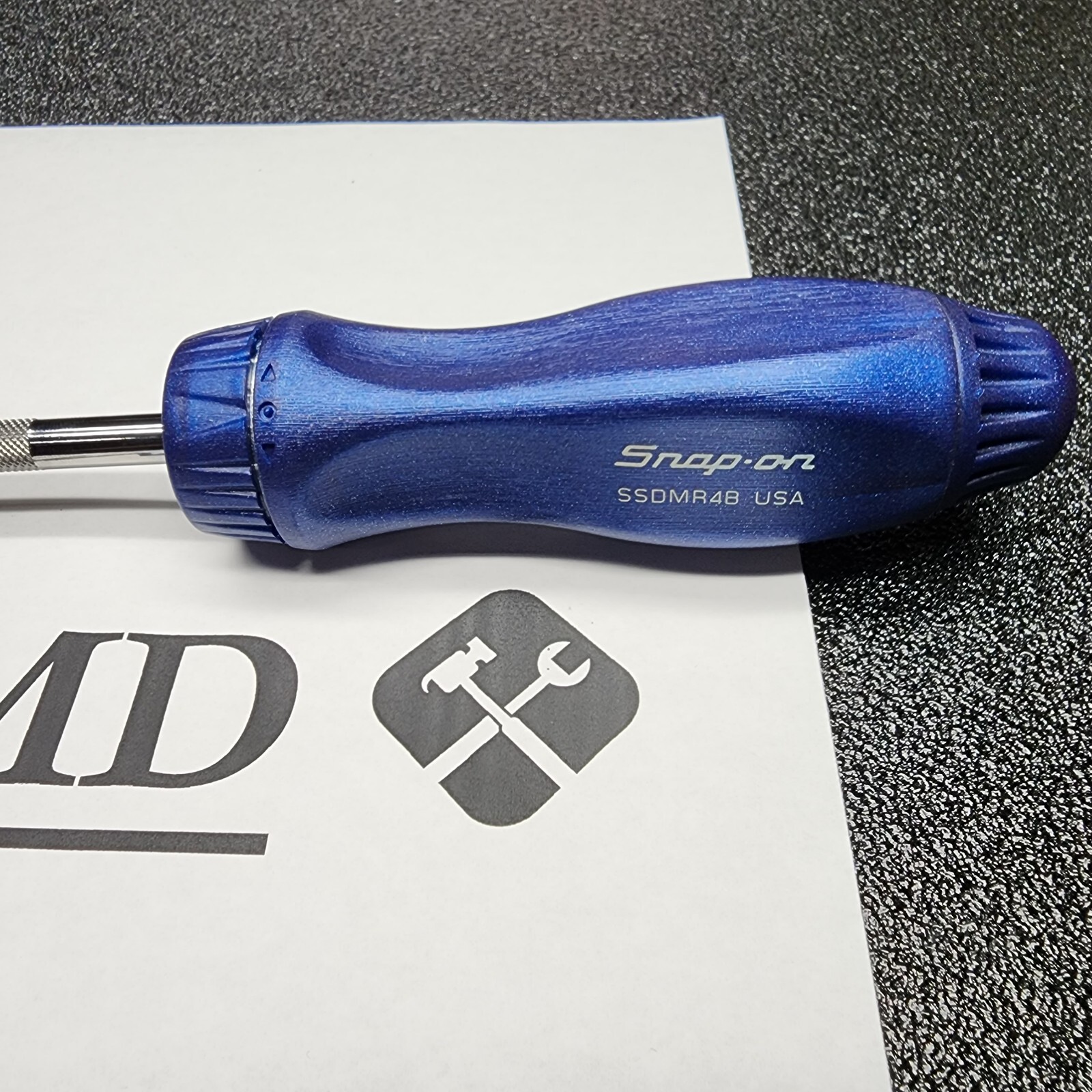 Snap-on Tools USA NEW STYLE 8″ POWER BLUE 1/4″ Drive Ratcheting Driver TMR8MB
