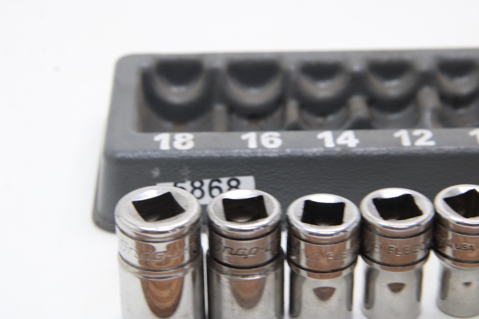 Snap-on FLE/TLE 10 Piece 1/4″ 3/8″ Drive Inverse Torx Socket Set Chrome USA