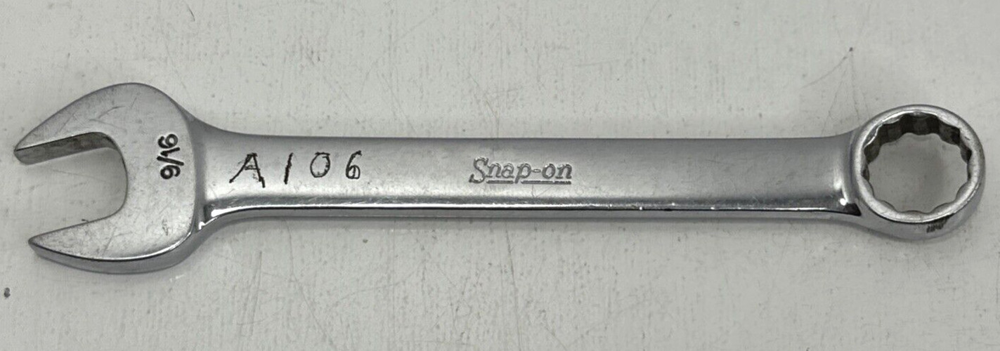 Snap On OEX180 9/16″ 12 Point Short Chrome Combination Wrench USA SAE