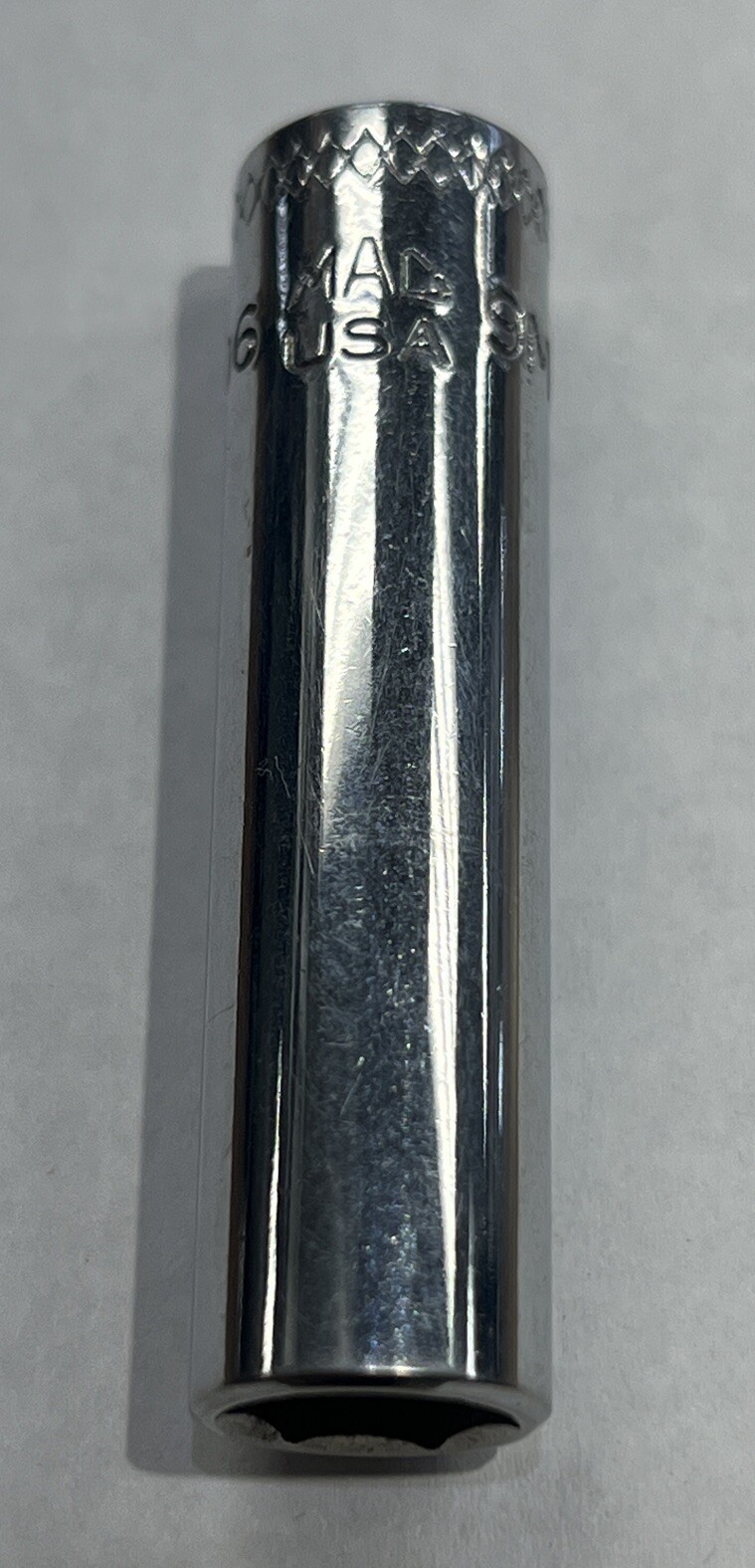 Mac Tools USA 9mm 6 Point 1/4″ Drive Deep Polished Chrome Socket MD6 9MMR