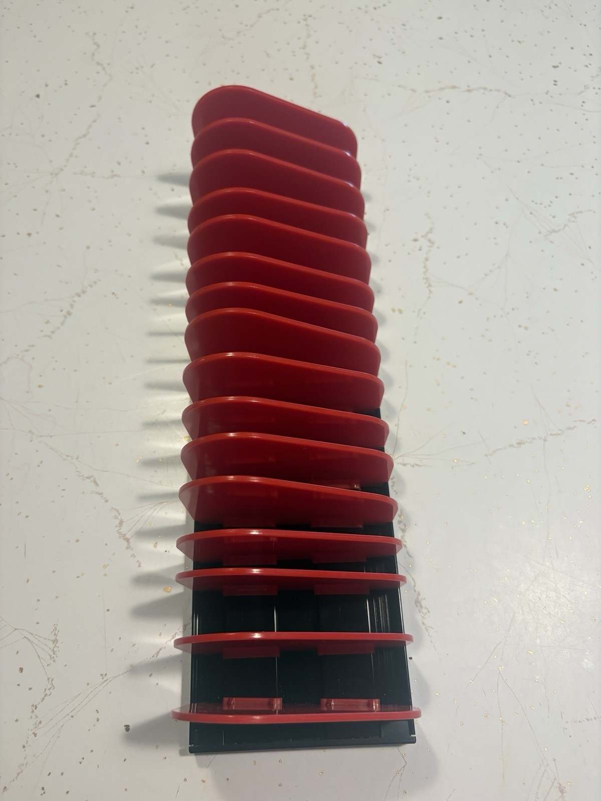 U.S. General 15 Compartment Adjustable Plier Organizer Plier Rack, 56399, Red