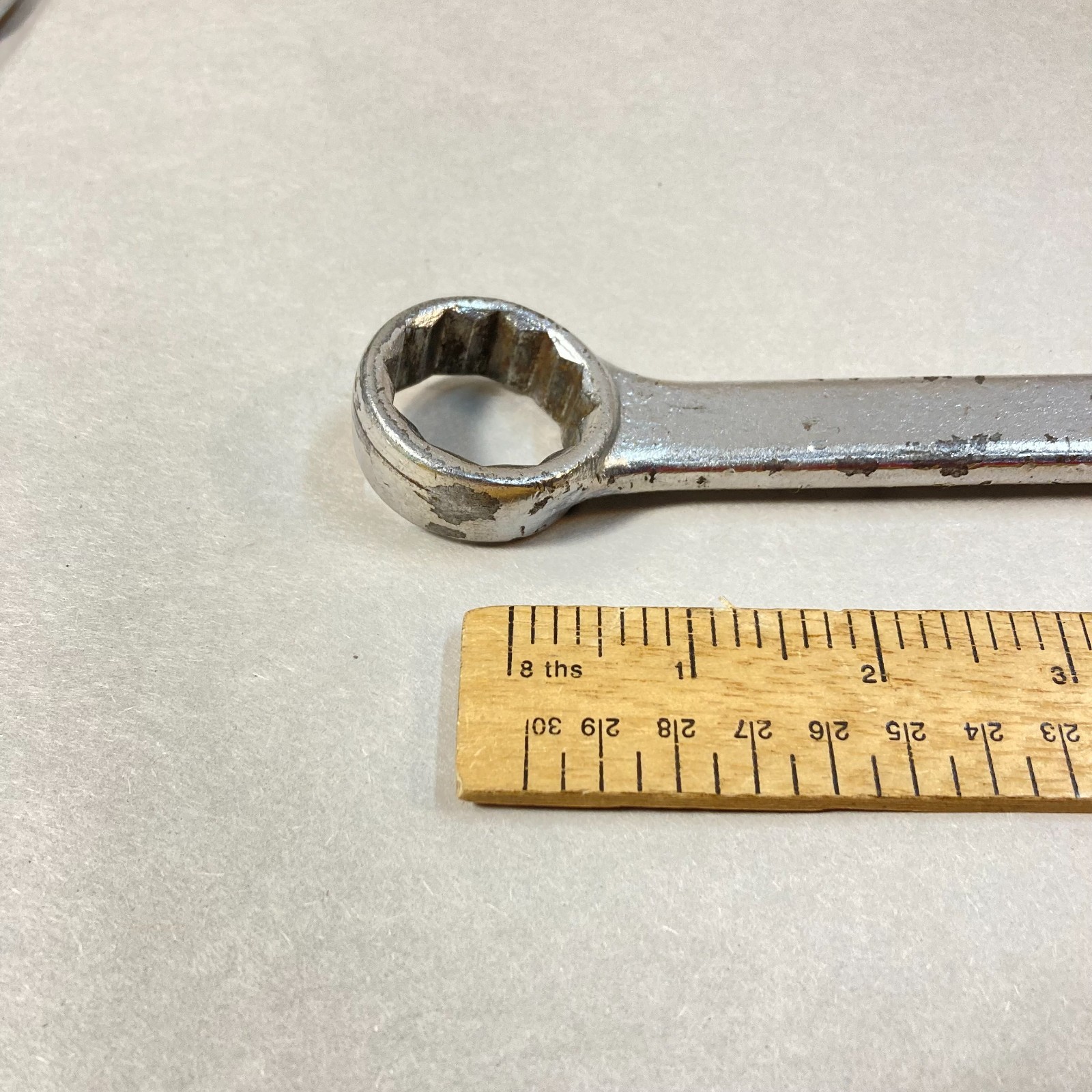 Fairmount 1-1/16″-7/8″ Wrench Box End Long Flat Handle 12 Point SAE #7034 USA
