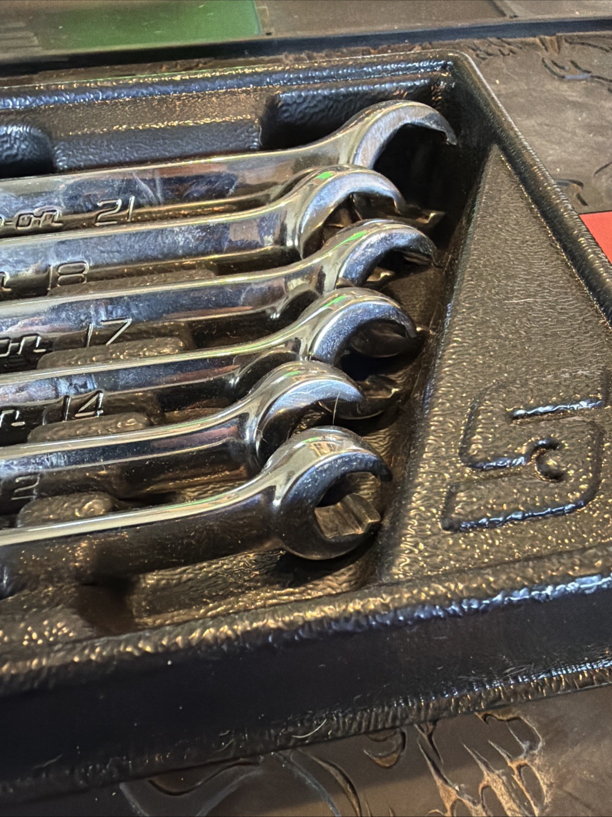 snap-on tools USA metric double end open flare nut line wrench set RXFMS606B