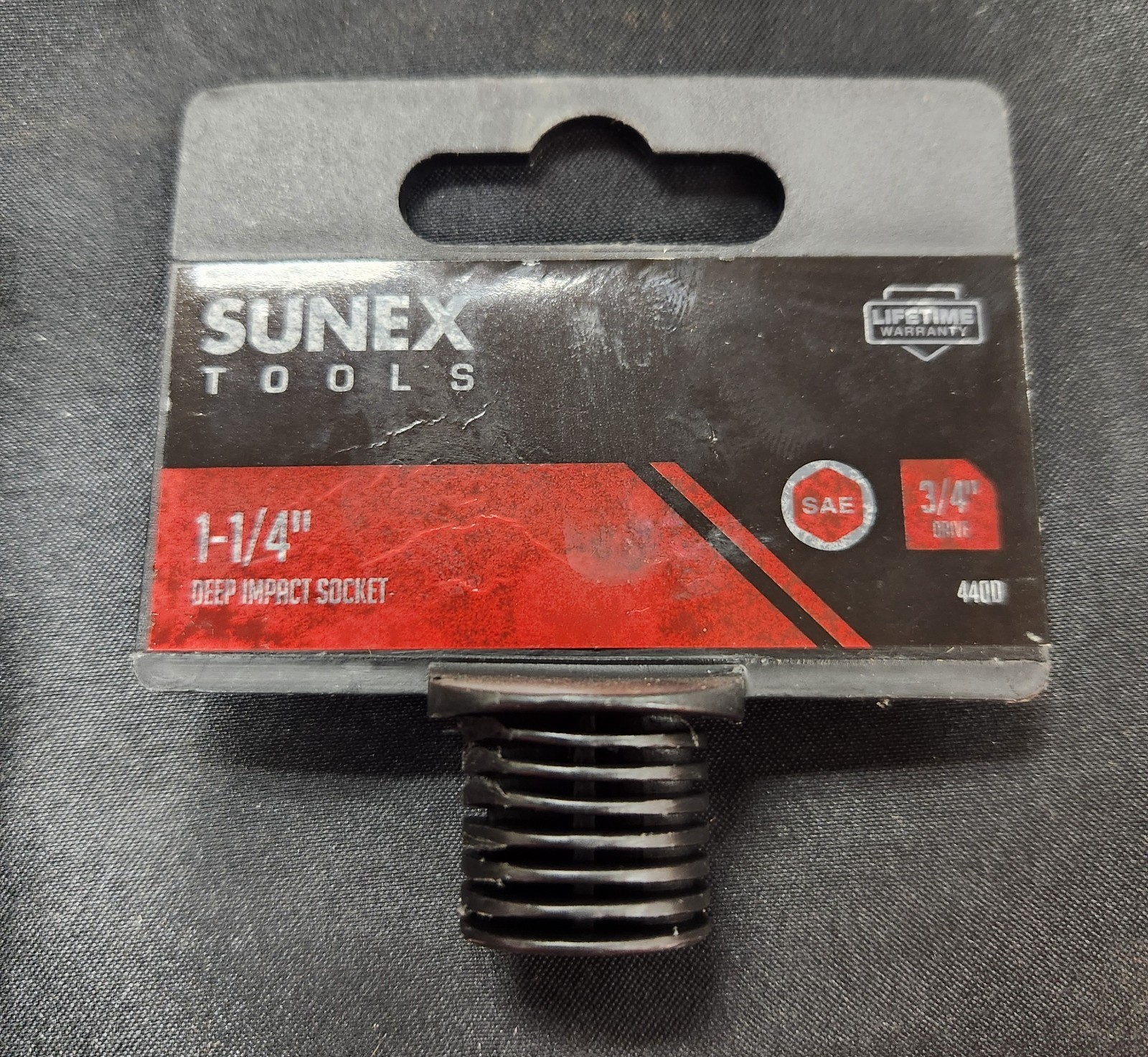 QTY 1 NEW SUNEX 440D 3/4″ DRIVE 1-1/4″ BLACK OXIDE 6PT DEEP IMPACT SOCKET