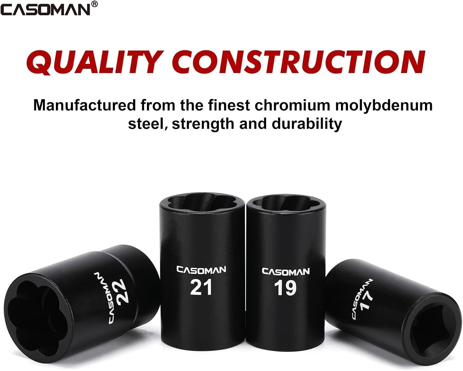 Chrome Molybdenum 5-Piece Twist Socket Set – Effortless Rusted Nut Removal