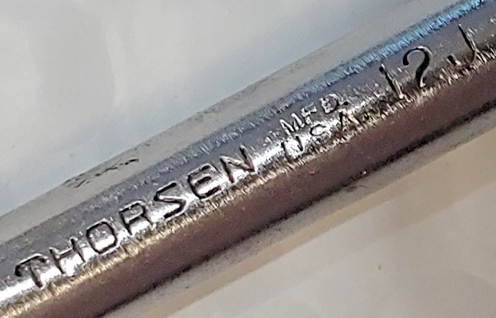 Thorsen 12J, 3/8″ Drive 8″ Breaker Bar Knurled Grip Made in USA Excellent Cond.