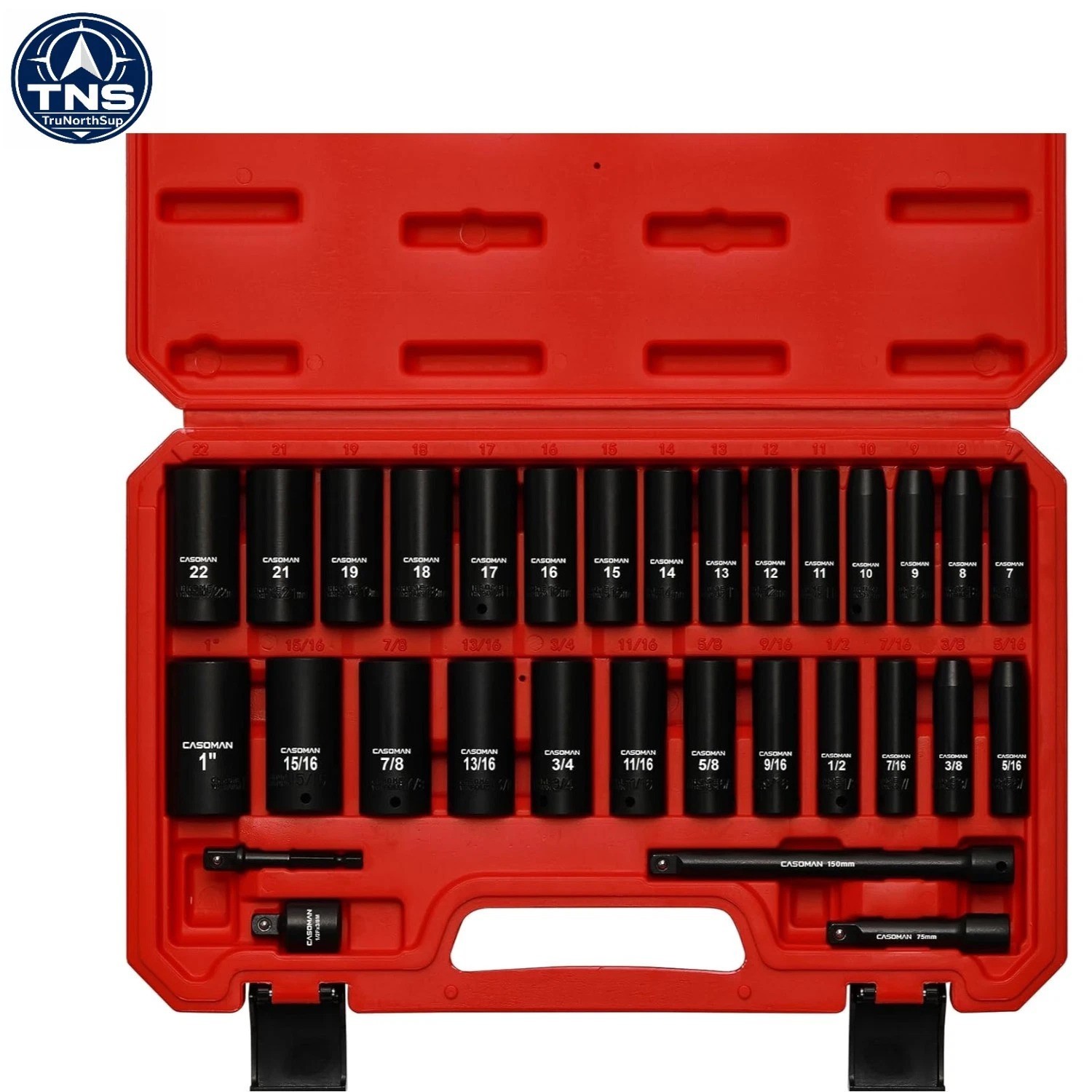 Heavy Duty 31-Piece Socket Set with 3/8-Inch Drive & Extensions – ANSI Certified