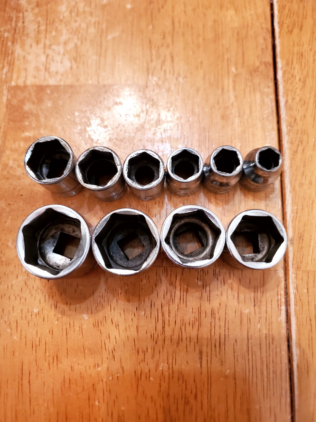 Snap On 3/8 Drive 5/16-7/8 6PT Shallow Sockets Lot Of 10
