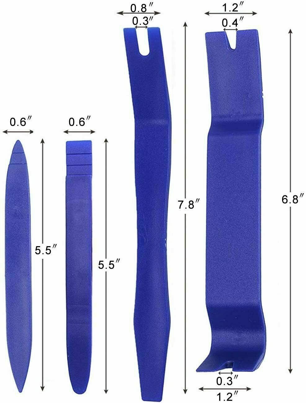 ABS Plastic Removal Tools Set Auto Blue Casement Trims Dashboard Emblems