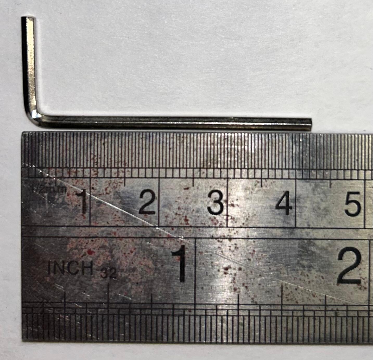 2mm Silver Metric Allen Hex Key Loose Allan Alan Alen Keys Imbus 43mm long