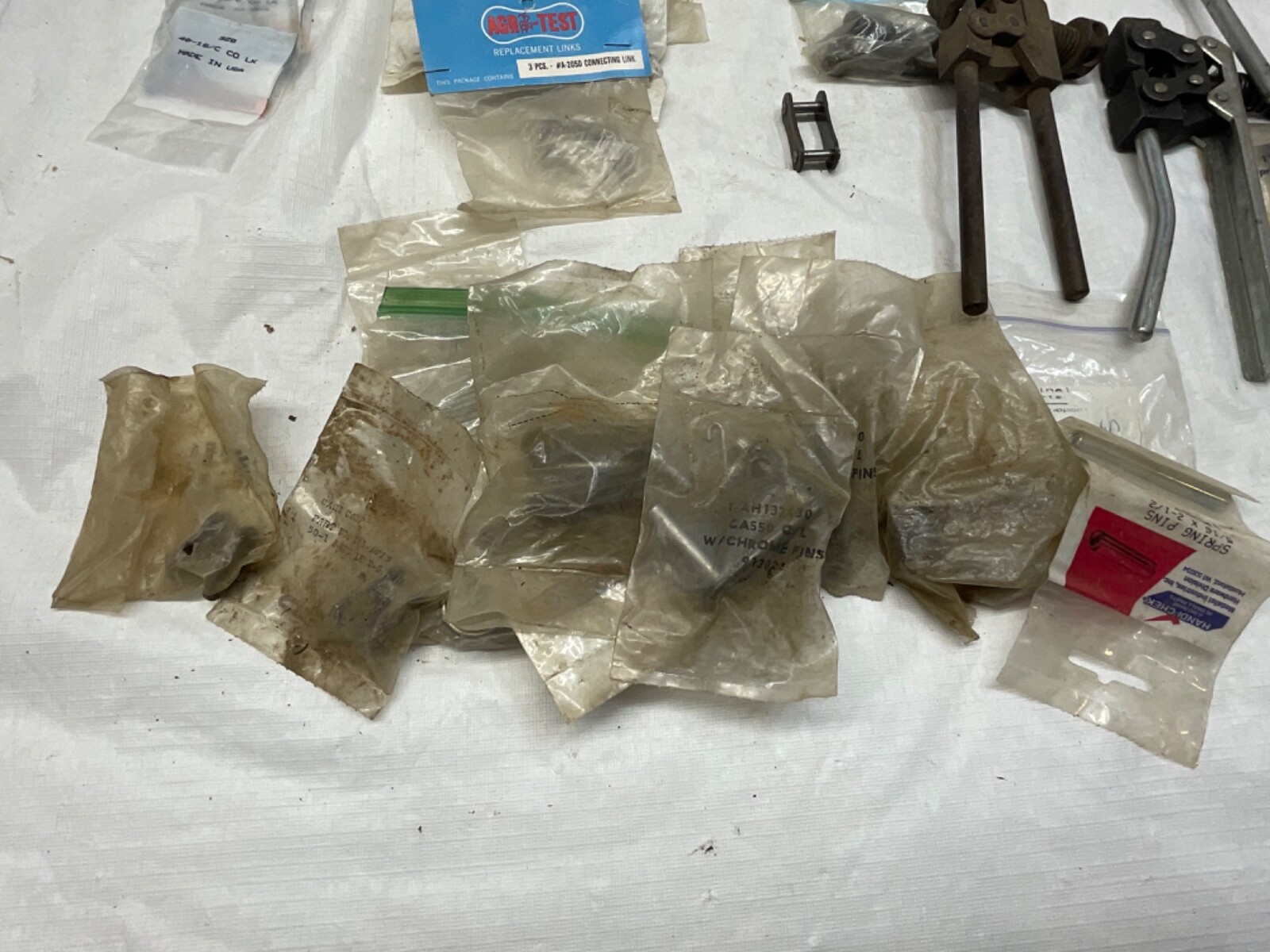 HUGE LOt Motorcycle Chain Breaker Tools and links, Farm machinery