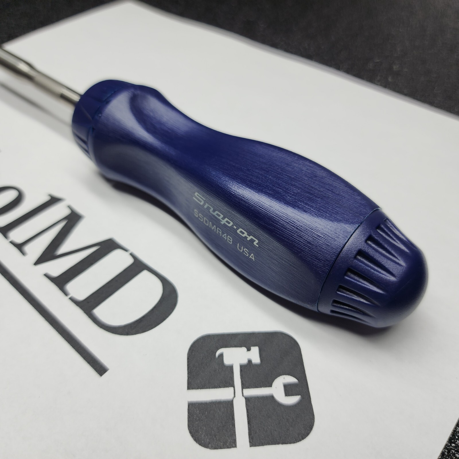 Snap-on Tools USA RARE CLASSIC BLUE Hard Handle Ratcheting Screwdriver SSDMR4B