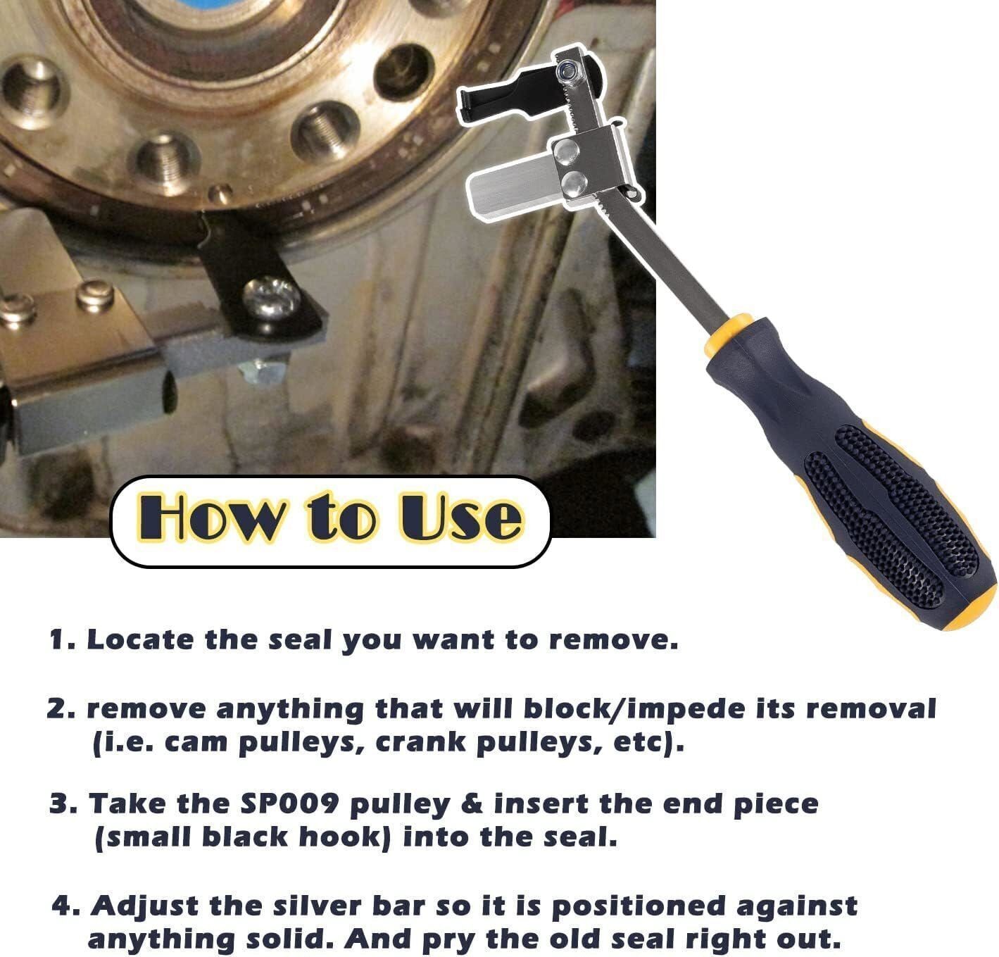 SP009 Shaft Type Seal Puller for Many Shaft/Seal Cam Shaft and Crank Remove Tool
