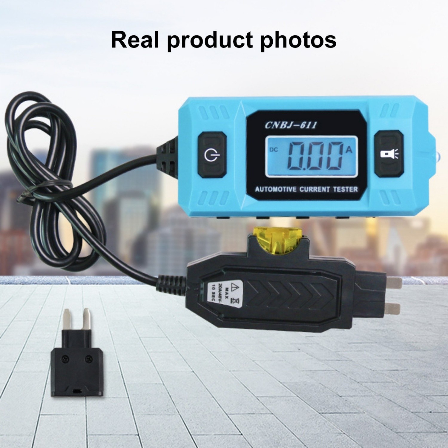 Automotive Circuit Fault Probe Tester, 20A 48V Parasitic Draw Tester for Car