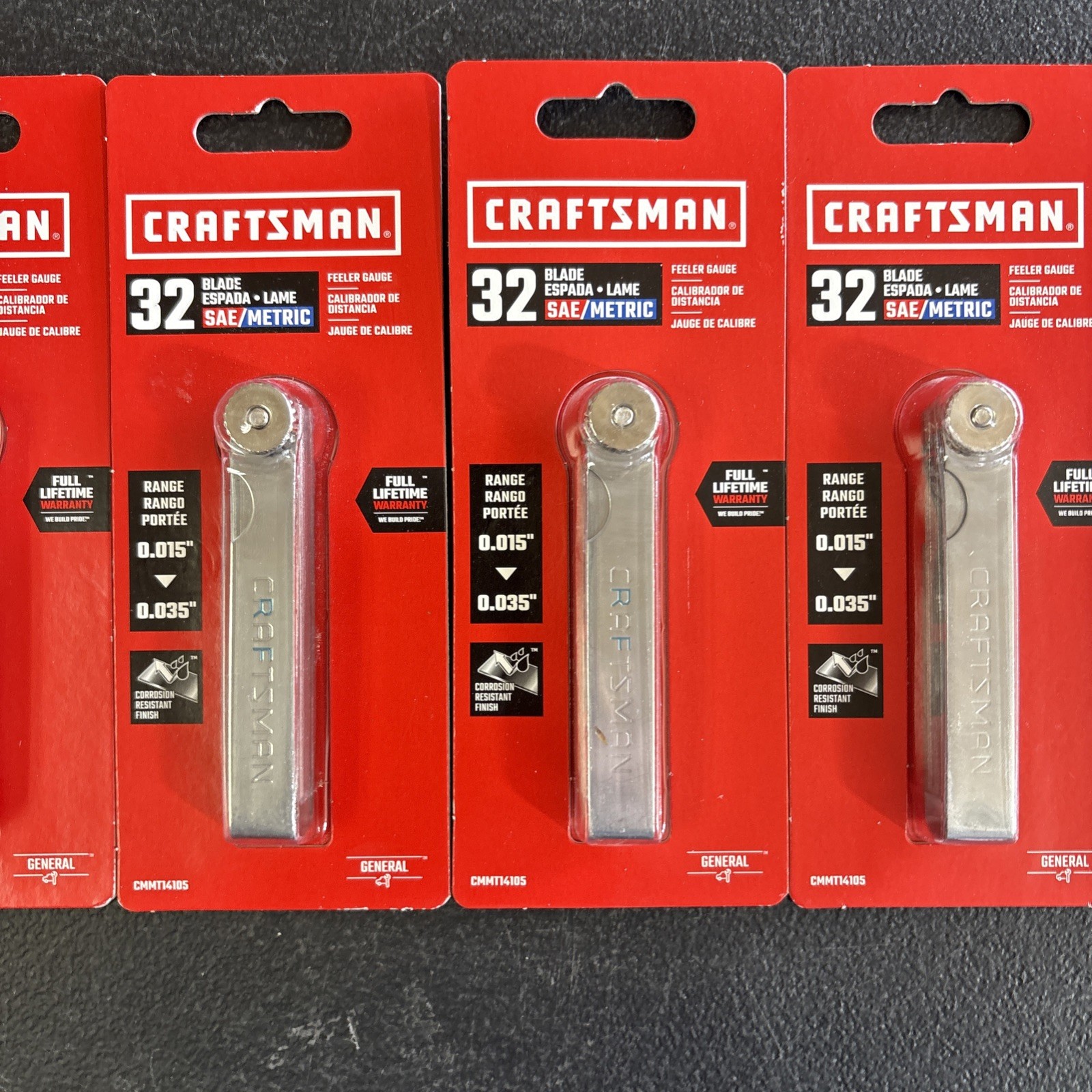 CRAFTSMAN CMMT14105 32-Blade Feeler Gauge LOT OF 8