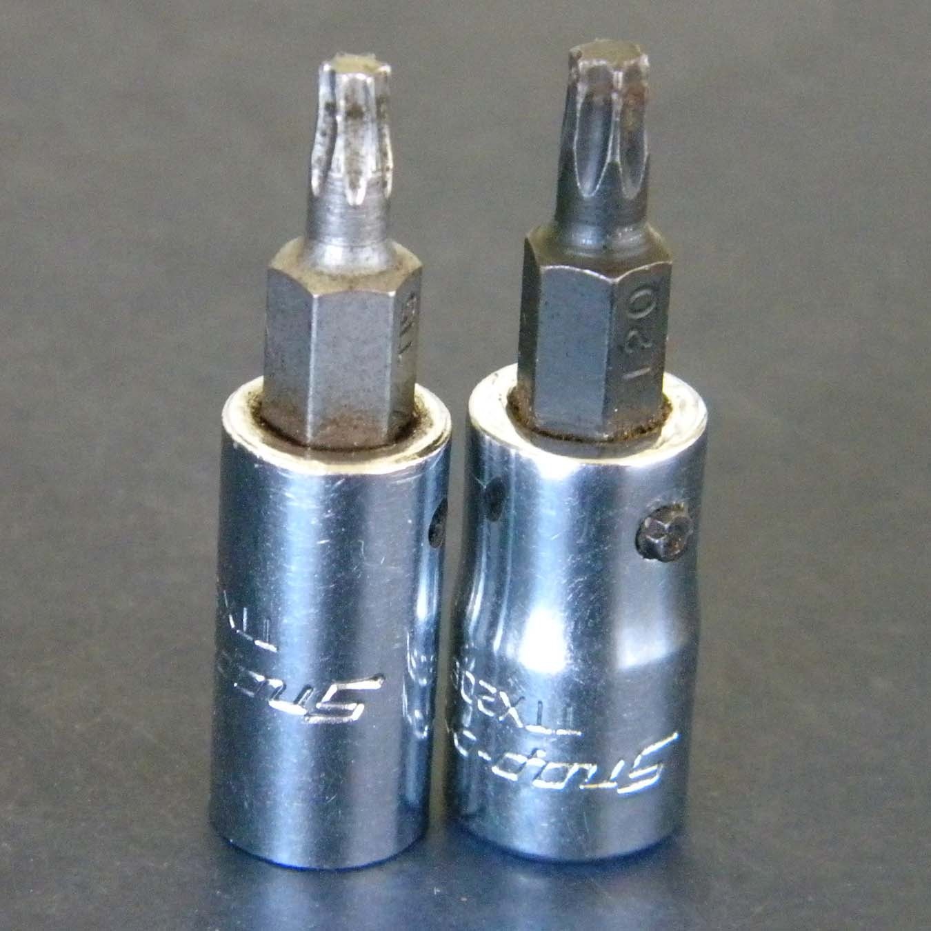 Snap-On Tools 1/4″ Drive T15, T20 Chrome Torx Bit Sockets TTX15A ,TTX20B USA