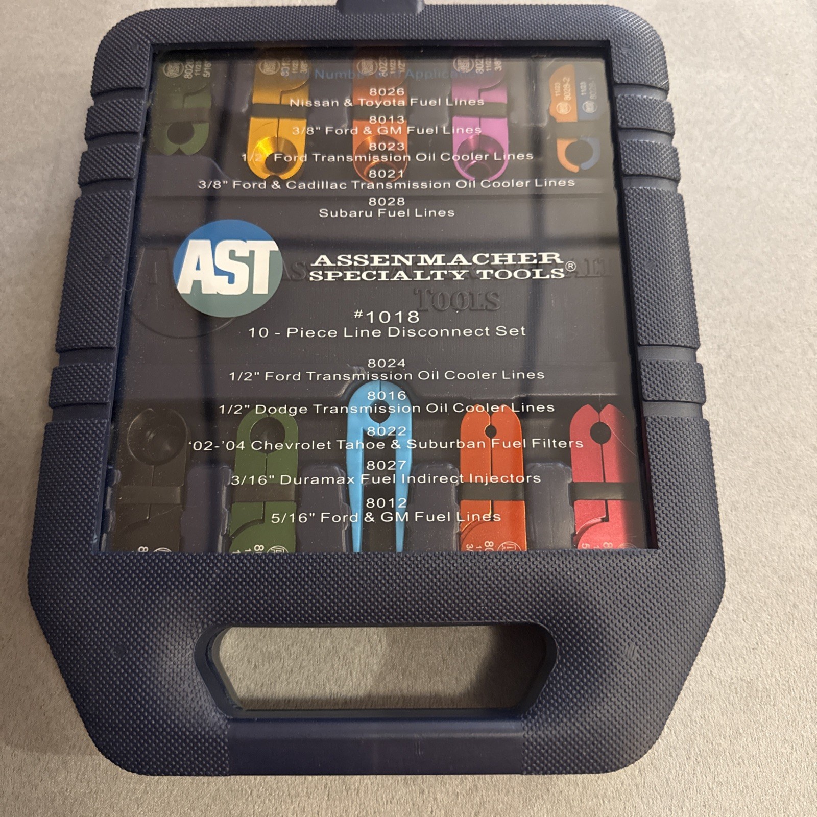 AST Assenmacher Specialty Tools 1018 10 Piece Line Disconnect Set W/Case