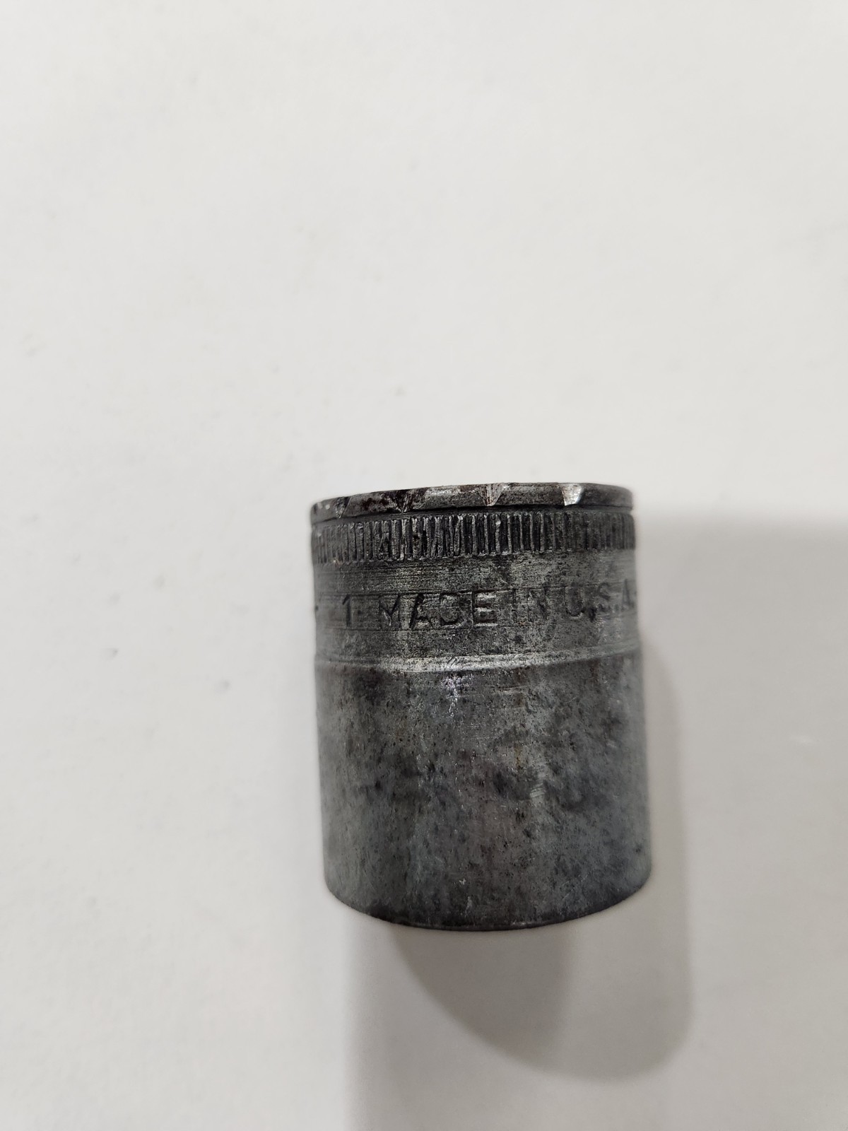 SNAP-ON 1” SW-320 1/2” Drive Socket 12 Point Chrome Shallow Vintage