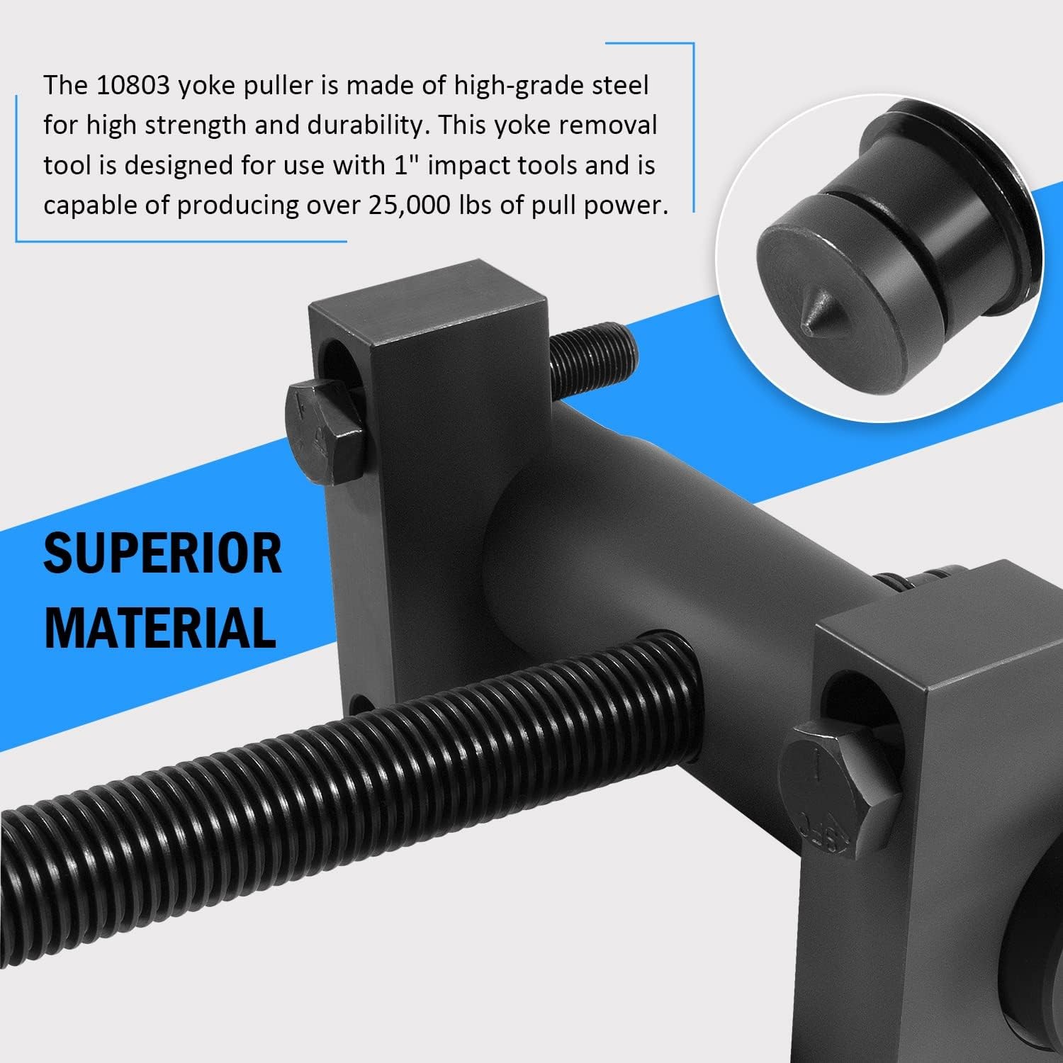 10803 Yoke Puller Tool Kit for Commercial/Semi Trucks, Works on Class 6-8 Trucks