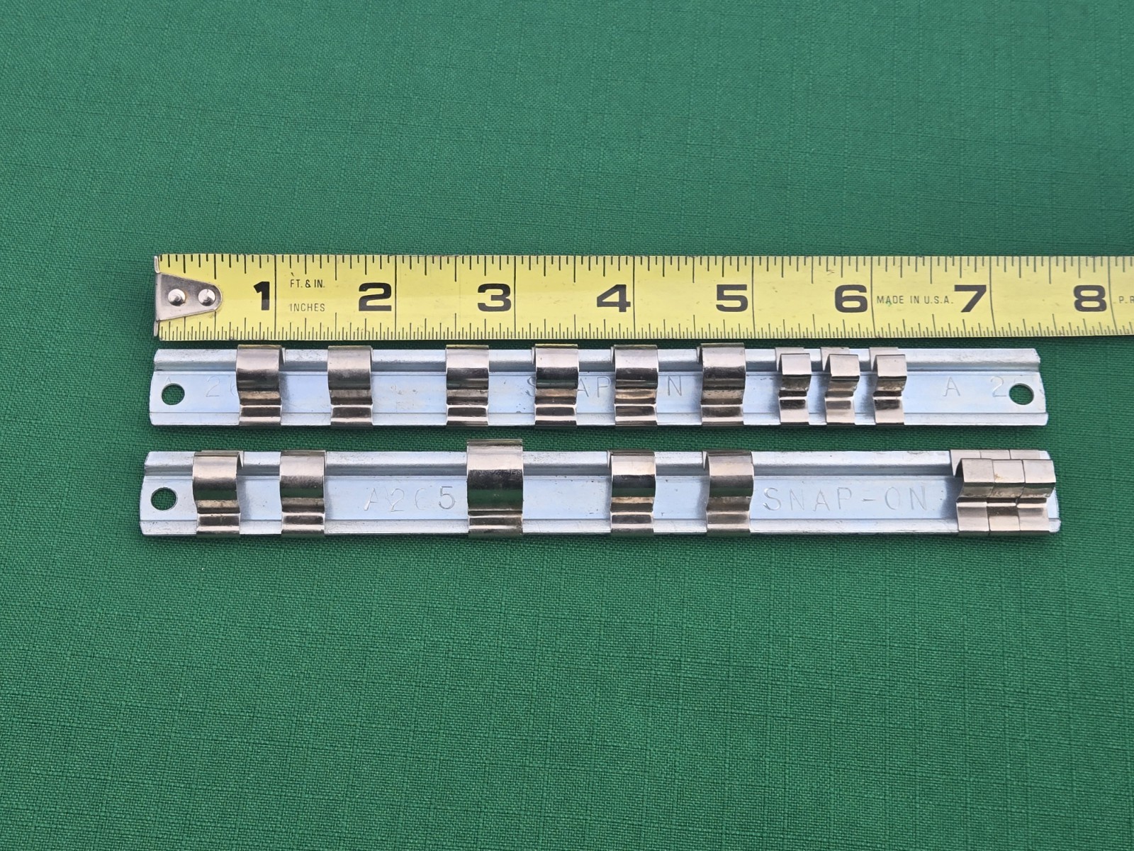 Snap-on Tools USA Pair of A265 Socket Rail Organizer 1/4 3/8 A-265 EUC