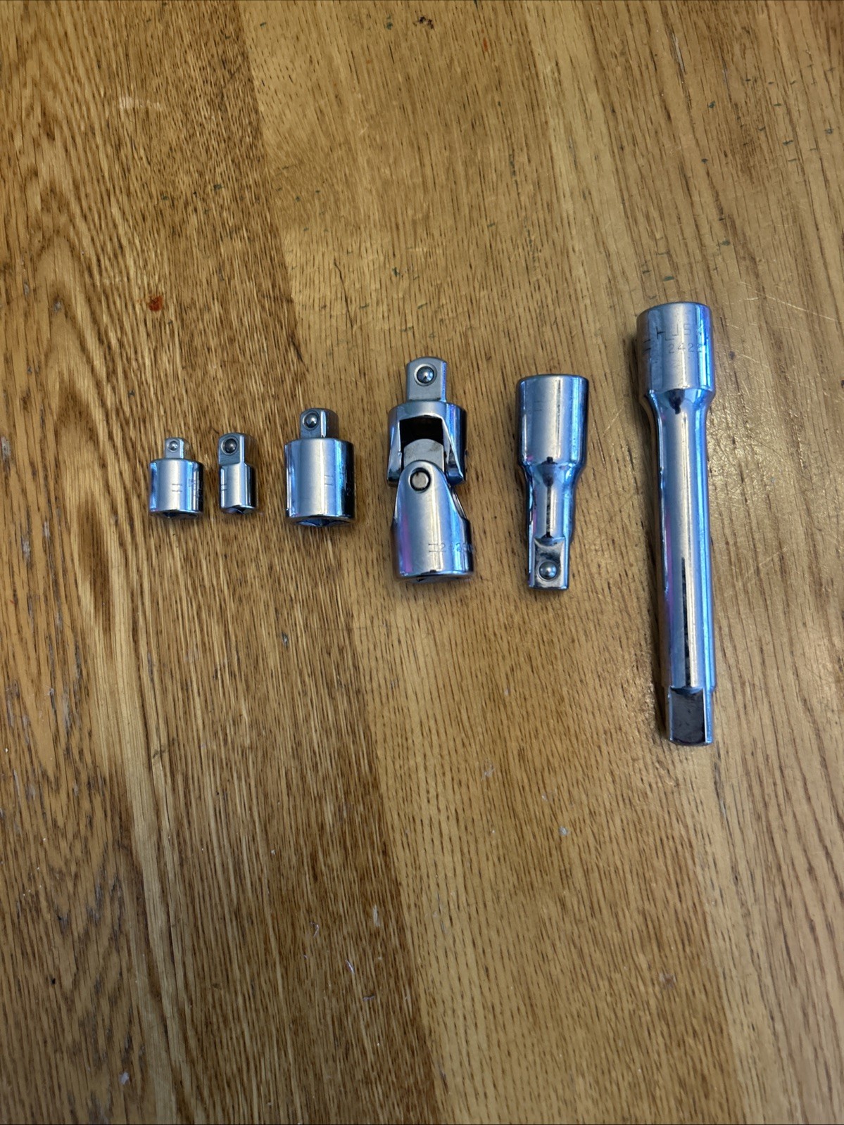 HUSKY – Tool Lot, Extensions,Adapters, Universal Joint 1/4”,3/8” & 1/2” Drives