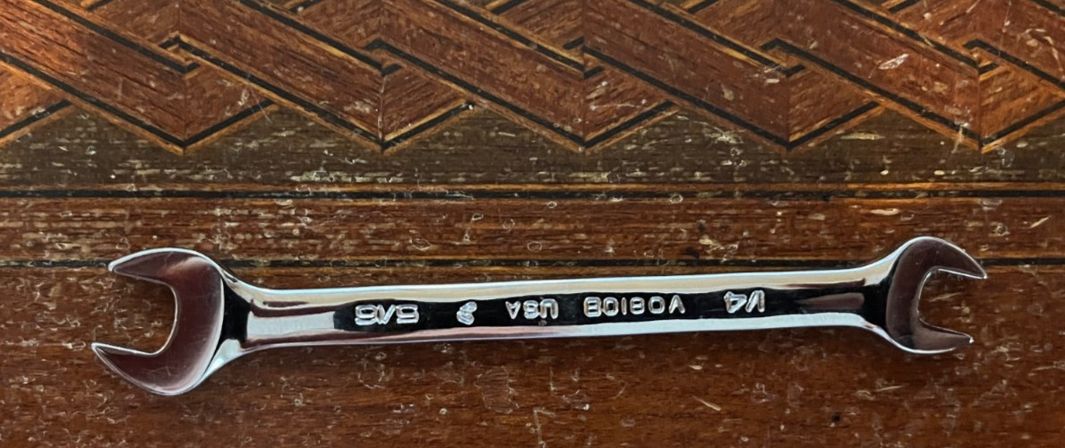 SNAP-ON UNDERLINE VO SERIES SAE DOUBLE OPEN END WRENCH SET 1″ TO 1/4″ 12 PC