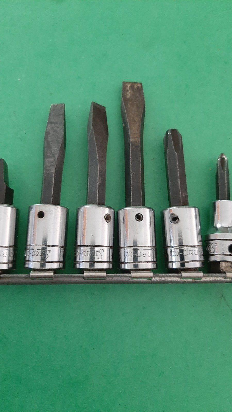 13pc Snap-on Phillips Flat Tip Slotted Head Bit Driver Socket Set 3/8″ Drive