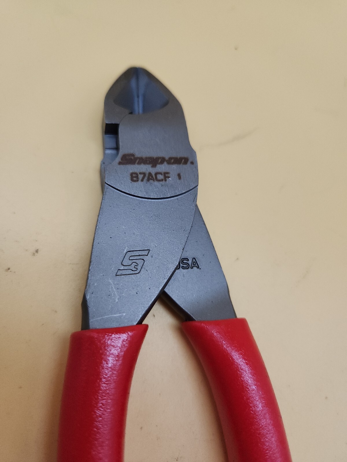 Snap-On Tools RED Soft Grip 7″ VECTOR EDGE Diagonal Cutter 87ACF USA