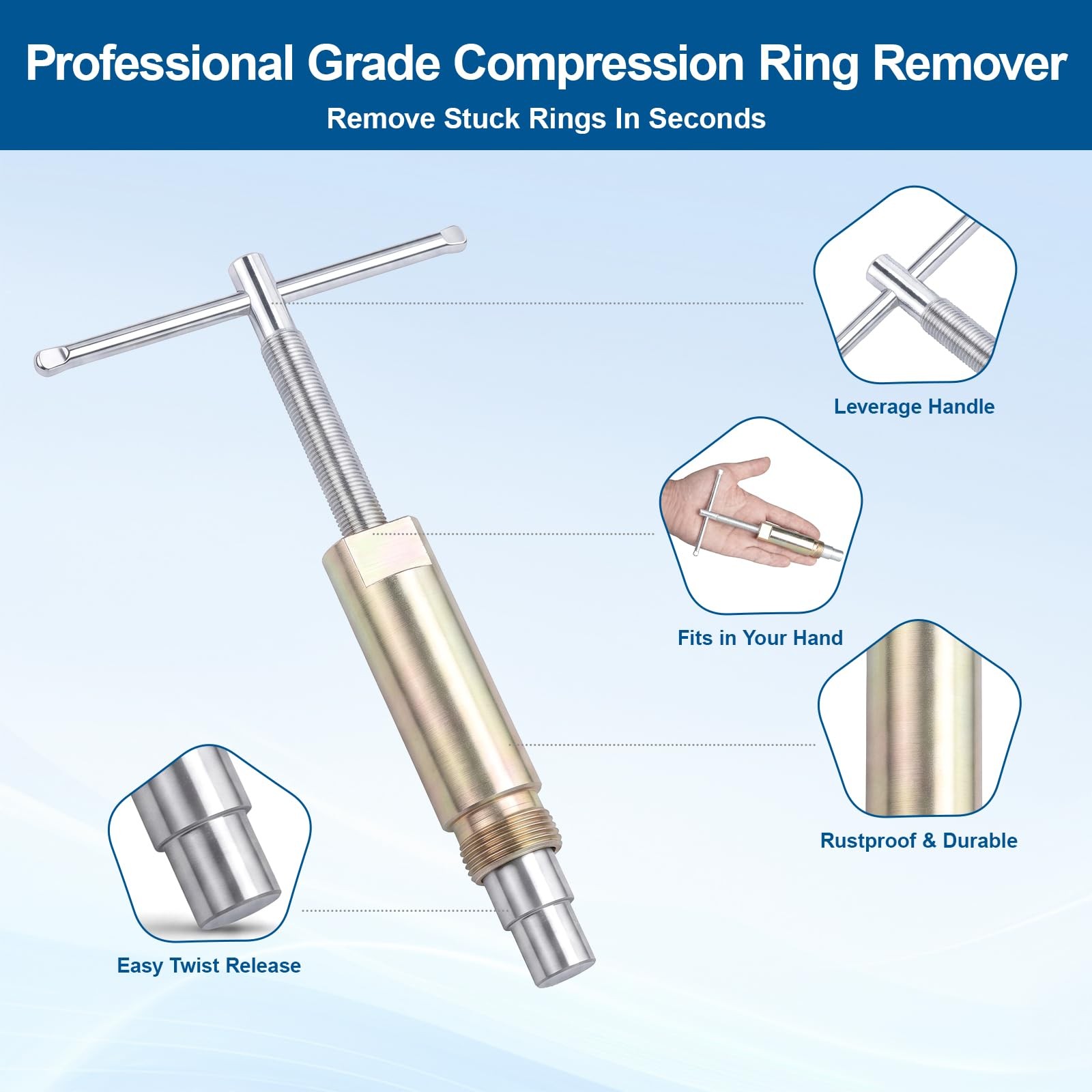 Compression Sleeve Puller Tool for 1/2 Inch Copper Pipe Removes Nut and Ferr…