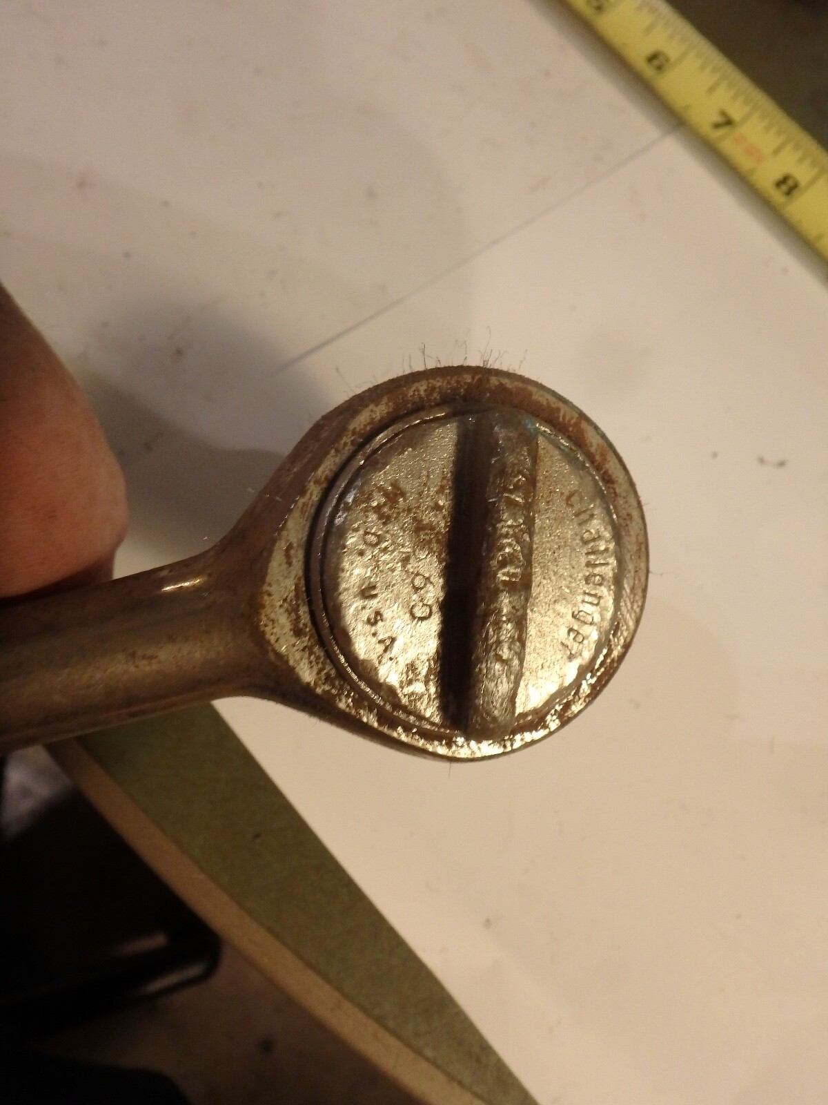8V- vintage 10″ CHALLENGER 1/2″ ratchet -working- # 1660 -rubber handle