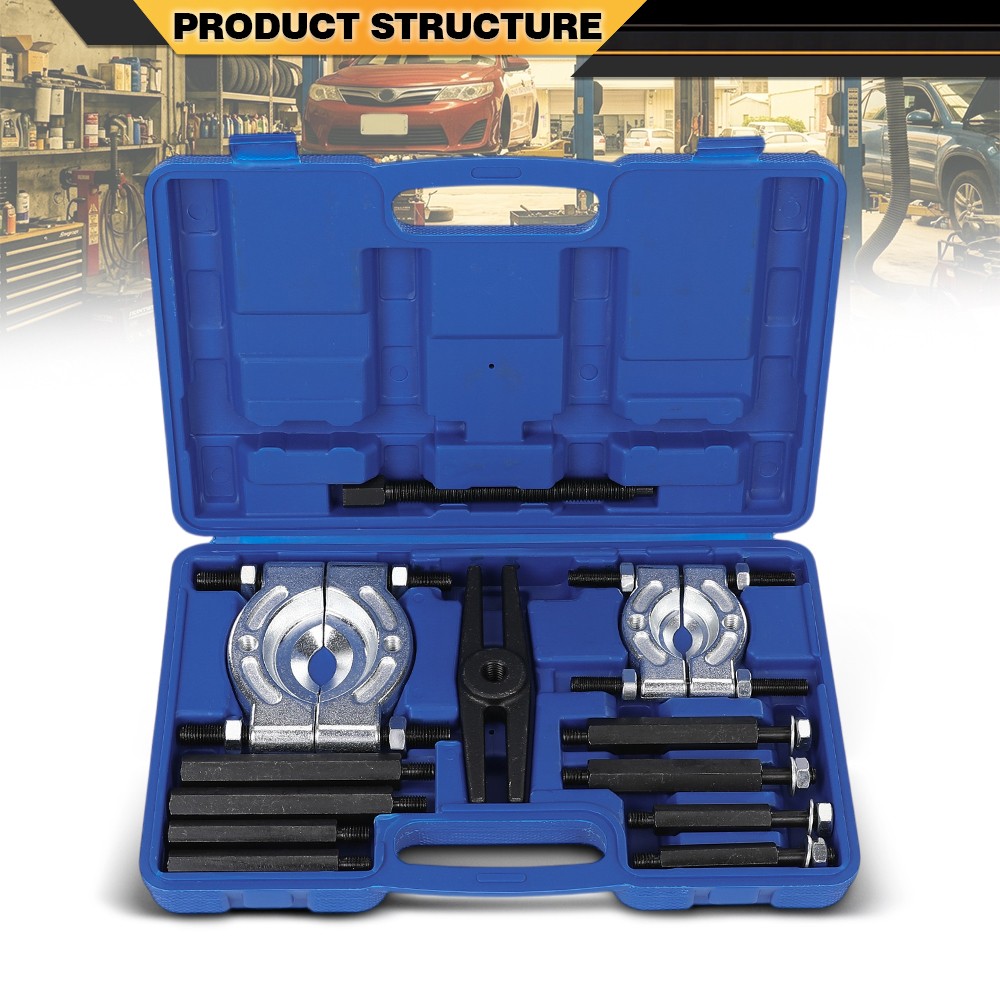 12PCS Bearing Separator Kit 5 Ton Gear Hub Puller Fly Wheel Removal Tool