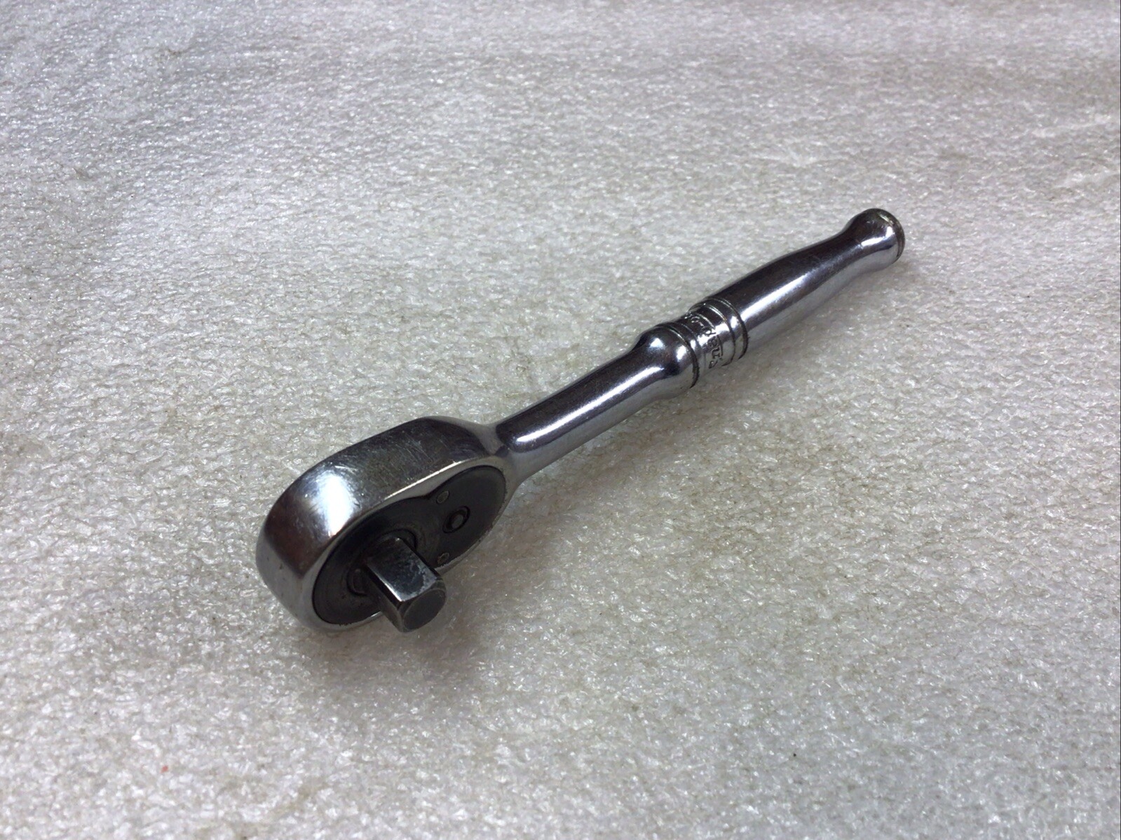 Snap-On#TM70B – 1/4” Dr., Chrome, 4.25” Long, Stubby Ratchet-USA🇺🇸🇺🇸-USA-