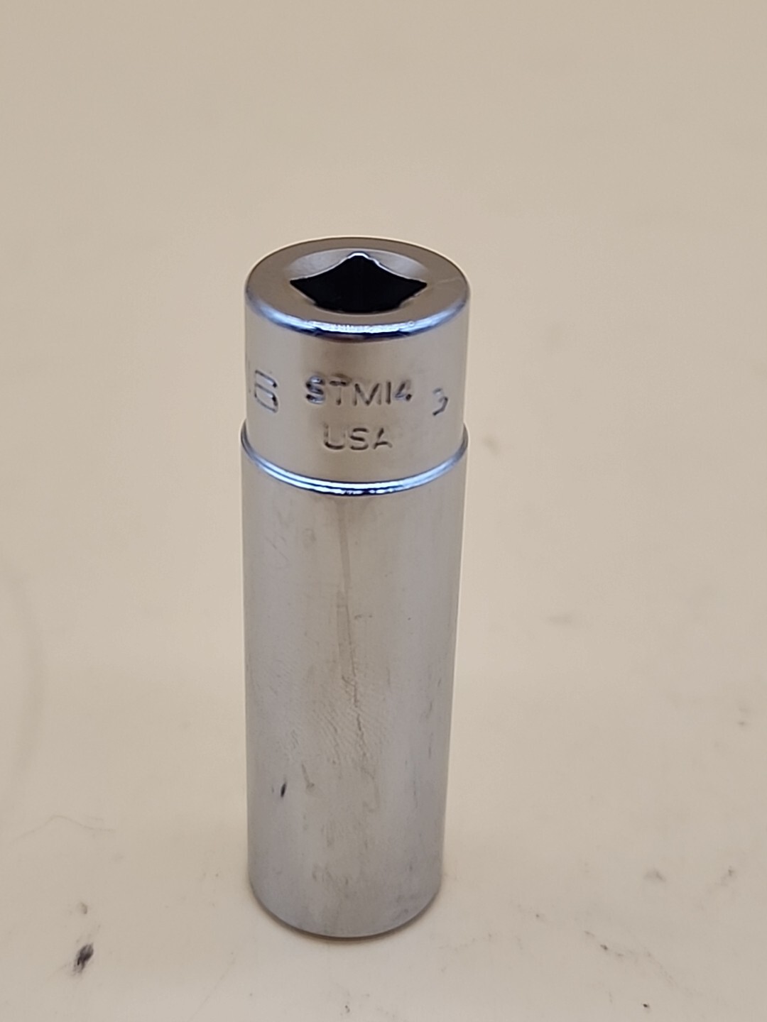 Snap-On Tools STM14 1/4″ Drive 7/16″ SAE 6 Point Deep Chrome Socket USA