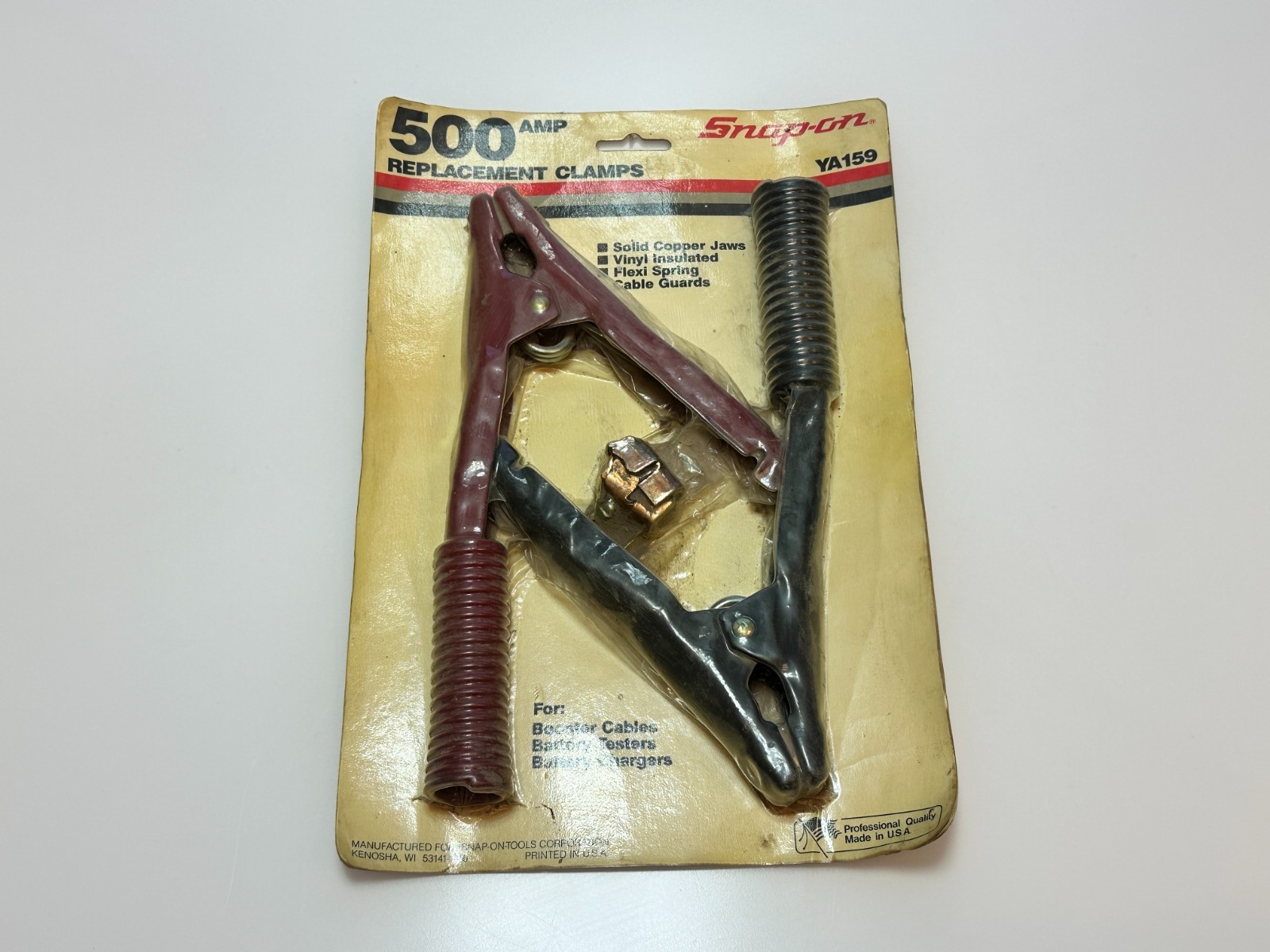 Snap-On Tools USA YA159 (New Old Stock) 500 Amp Replacement Clamps, Copper Jaws