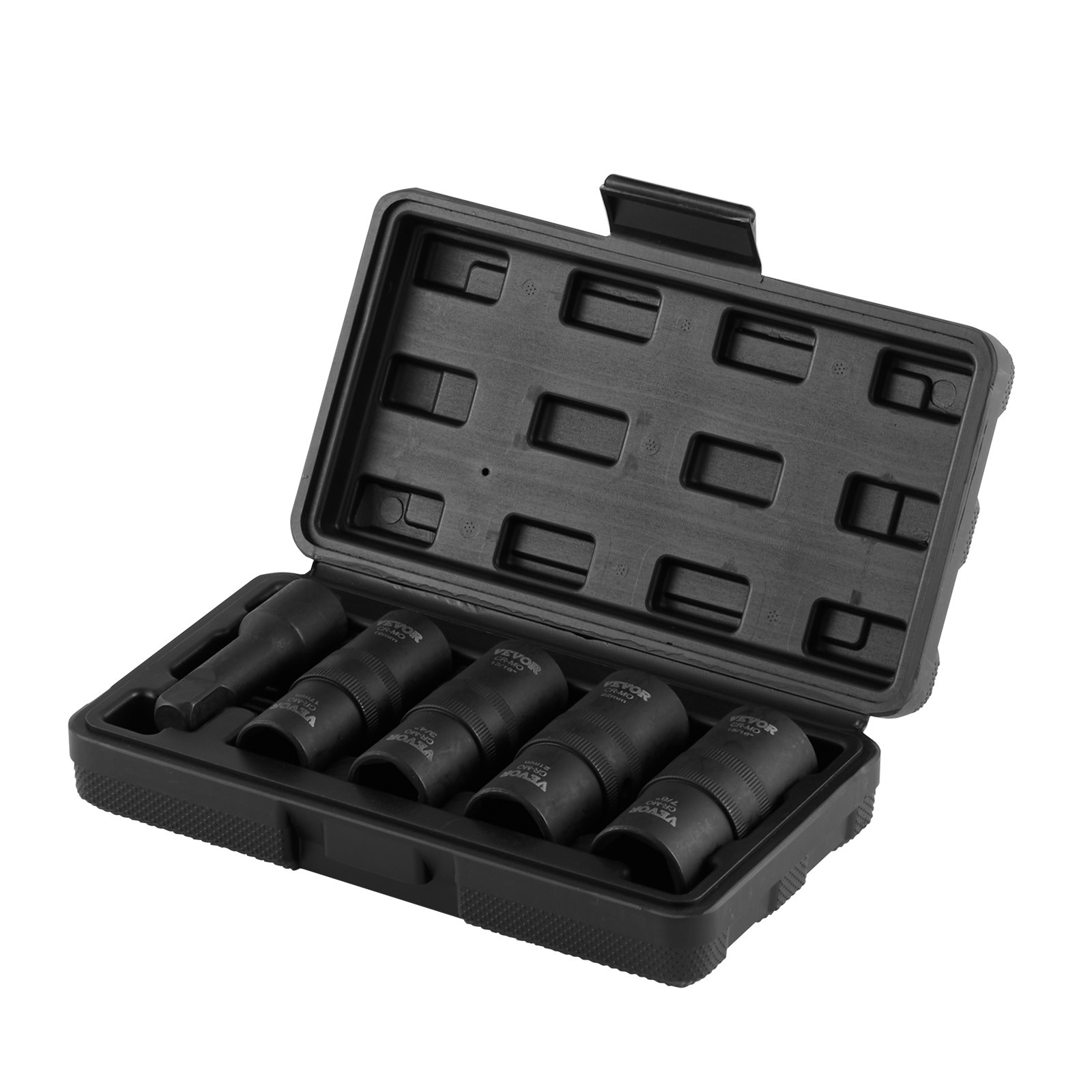 VEVOR Lug Nut Impact Socket Set 1/2 in Drive Metric and SAE 6-Point Flip Socket