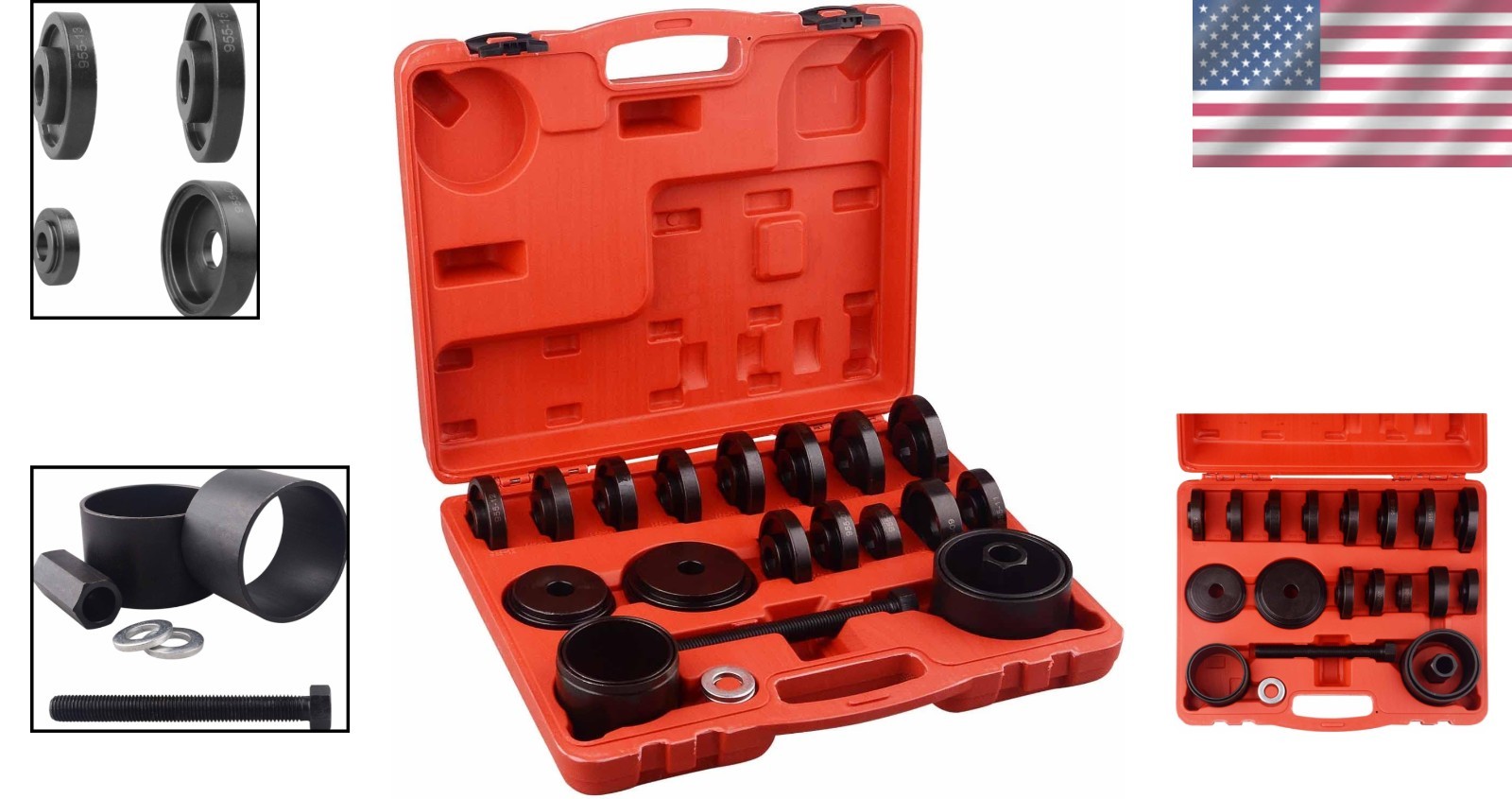 Complete 23-Pcs FWD Bearing Press Kit – Heavy-Duty Steel for Vehicles & Trucks