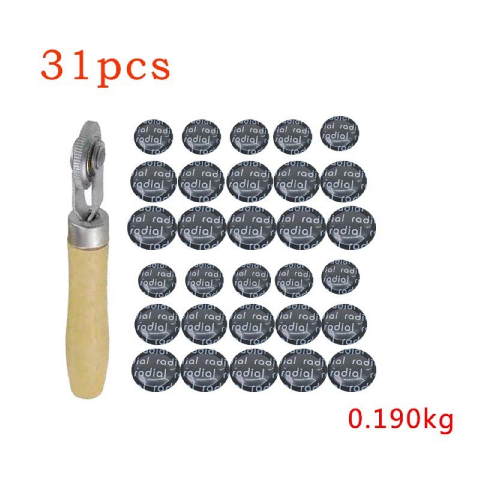 31pcs 3 Sizes Round Tire Patches Vehicle Car Tire Repair Glue Kit Repair Tool