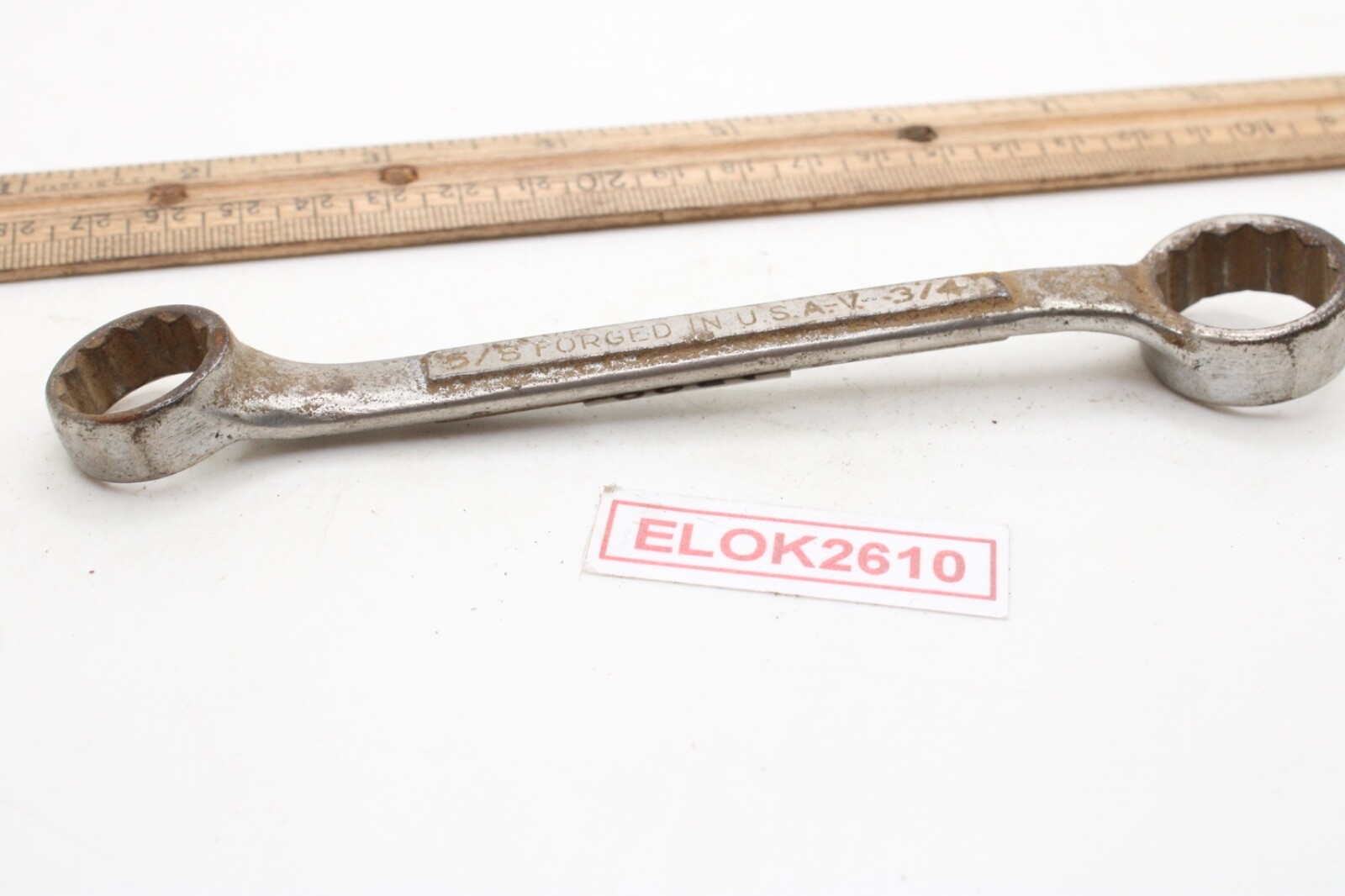 Craftsman -V- 5/8″ X 3/4″ 12 Point SAE Double Box Wrench USA