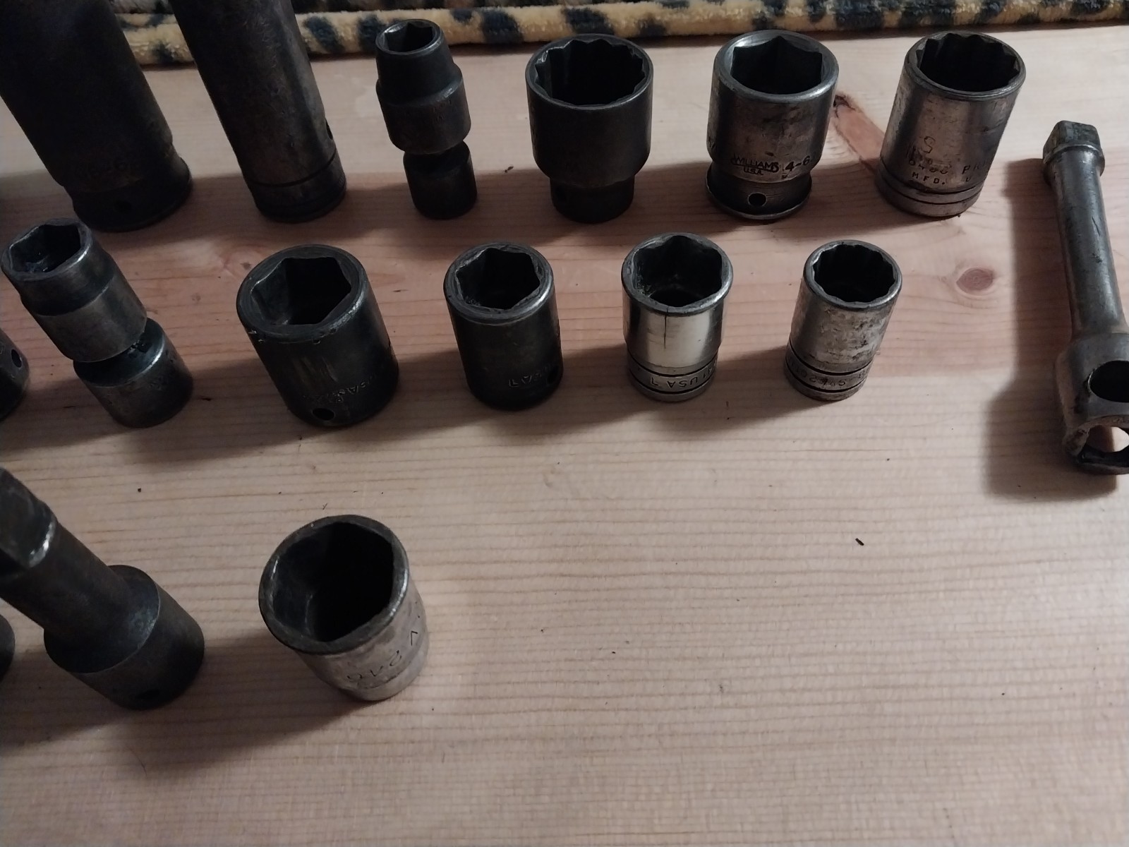 Old Snap-On / MAC / Mixed 23 Impact Sockets Extensions Heavy Duty Mechanic Lot