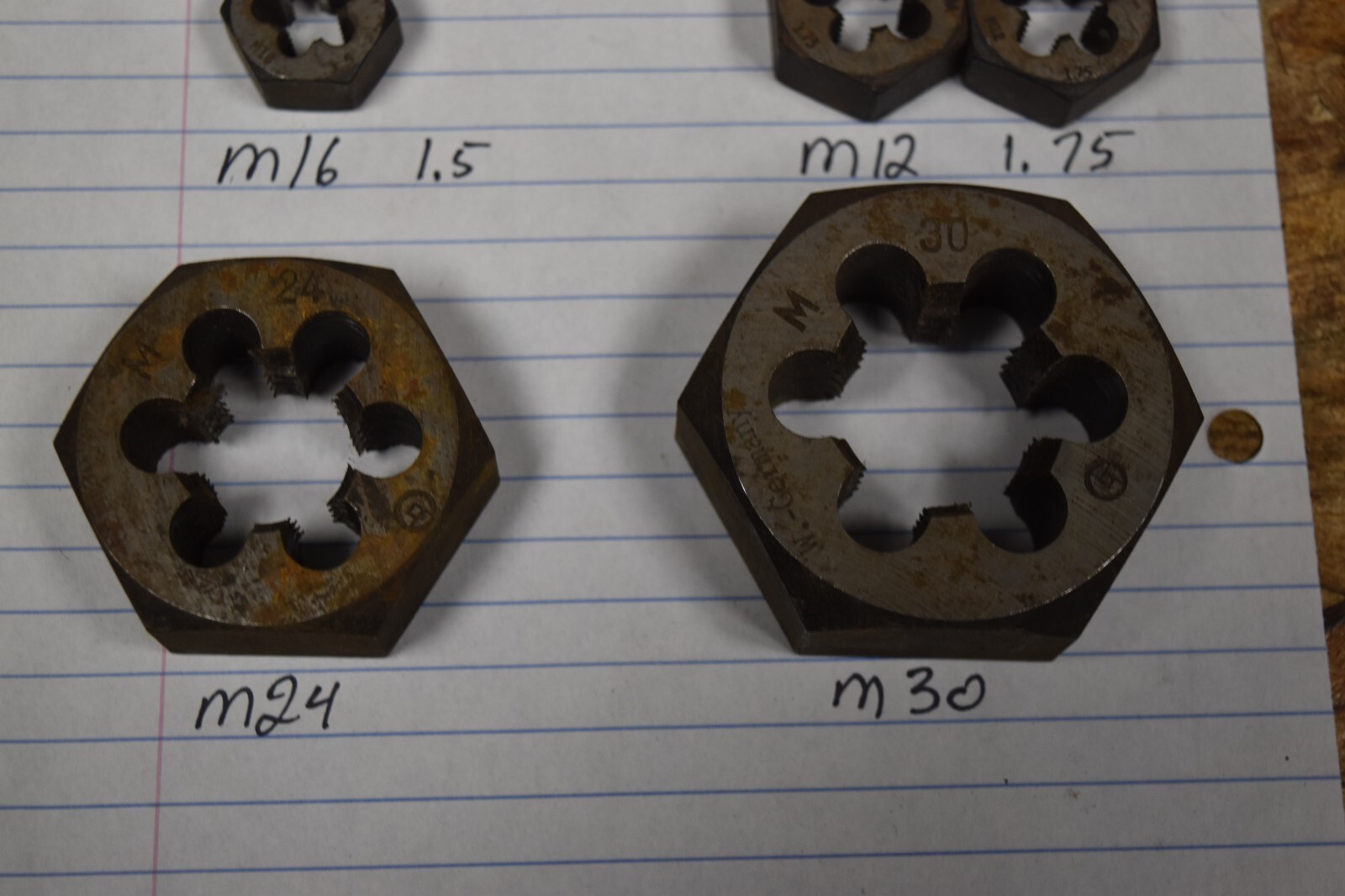 10 PC LOT METRIC RETHREADING DIE M24 M30 M16X1.5 M12X1.75 M3-6G M3 FREE SHIPPING