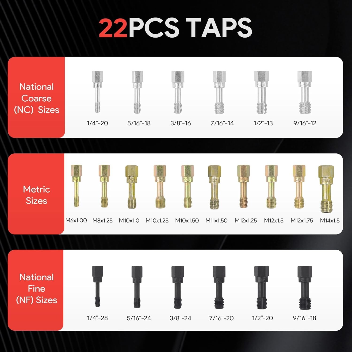 2pc Spark Plug Hole Thread Chaser 10/12mm 14/18mm Cylinder Head Rethread Tool