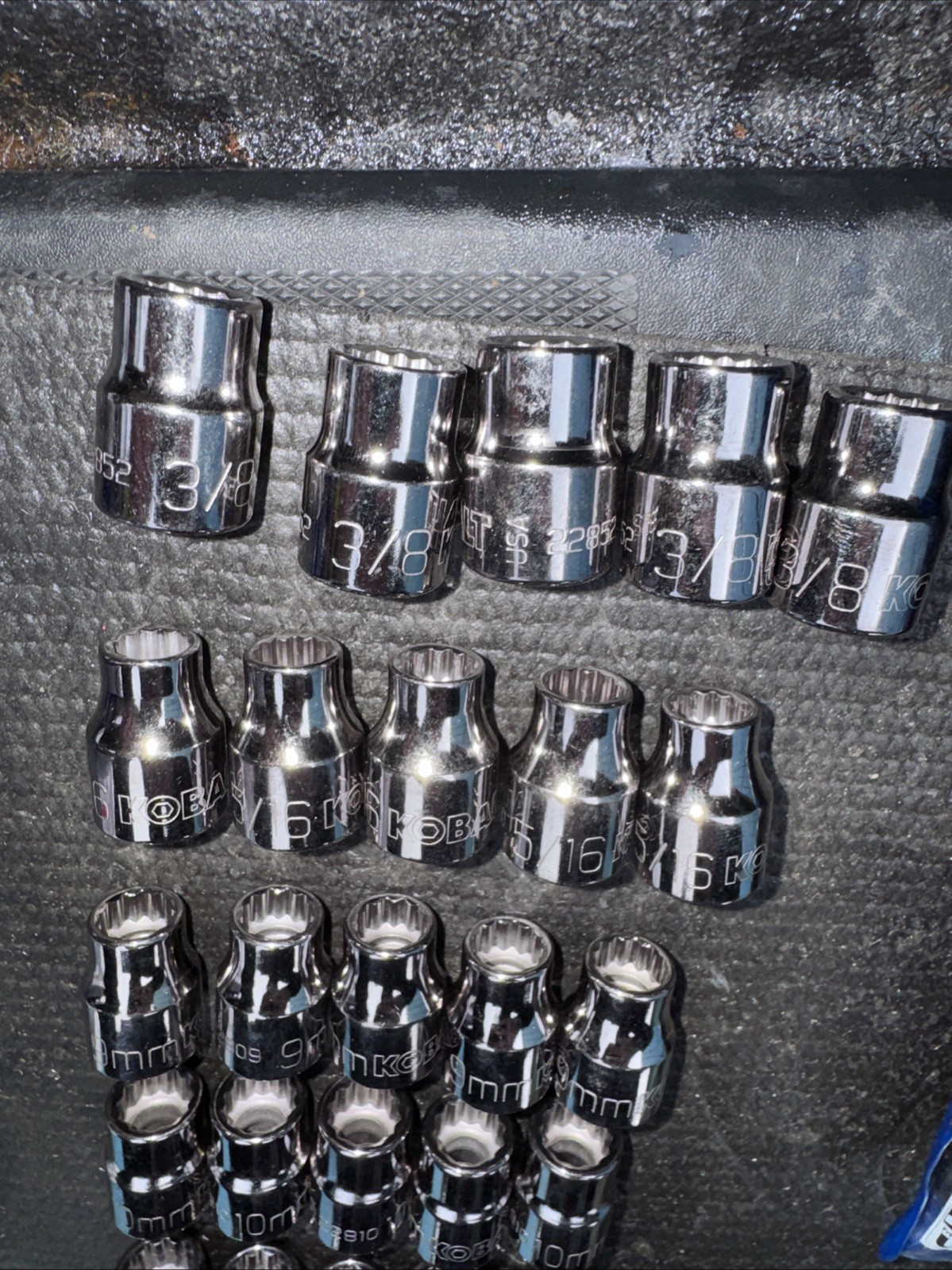 180pc Kobalt Tools USA Hex Key & Huge Socket Lot 10mm SAE Metric Danaher Made