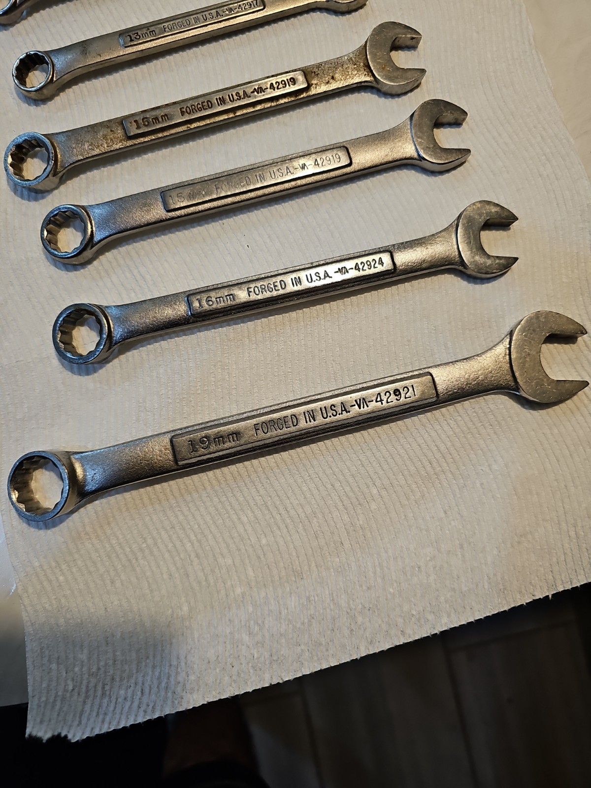 Vintage Craftsman USA VA Metric Wrench Multi-Lot 9mm 13mm 15mm 16mm 19mm 9-Pc