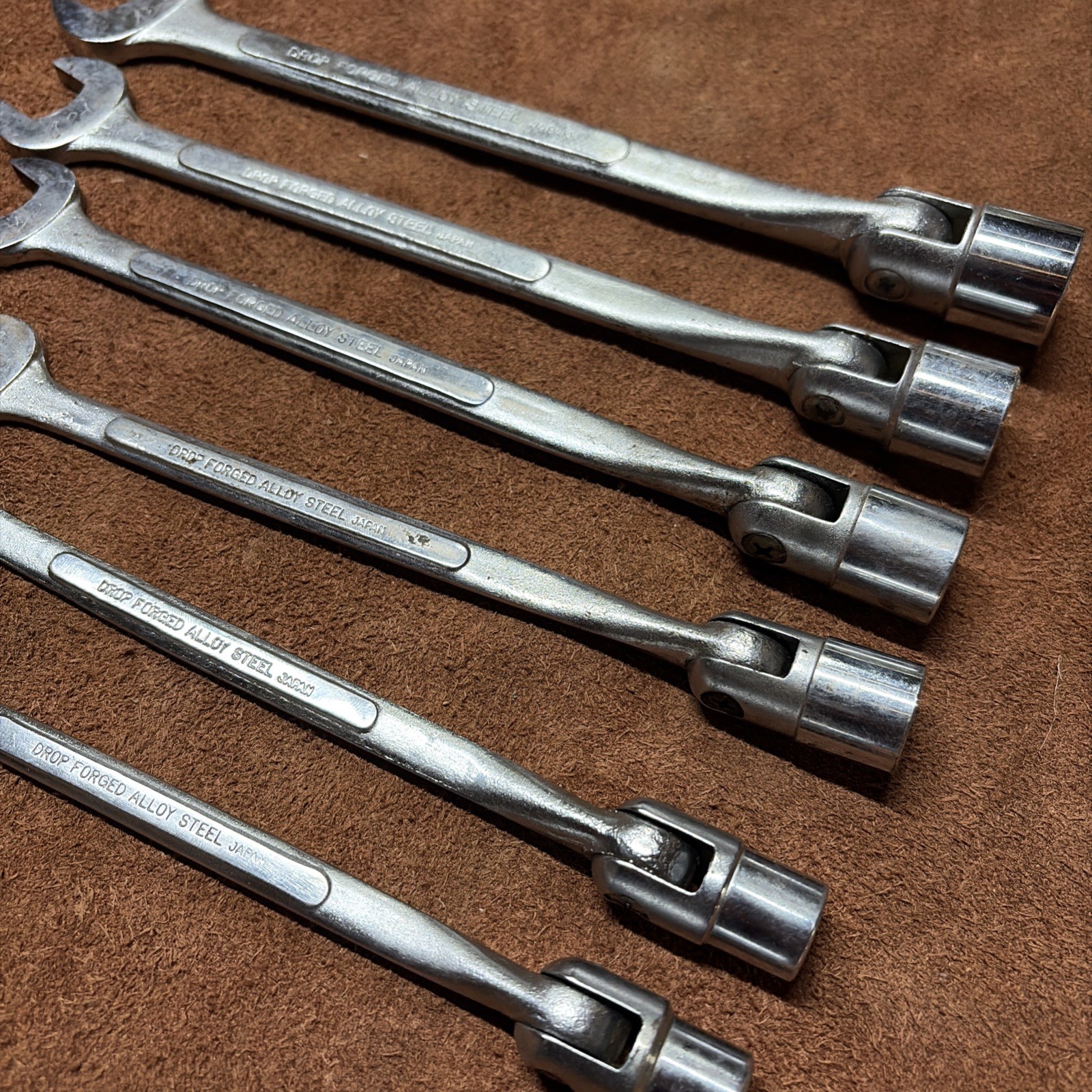 Allenite 3/8″ to 3/4″ SAE 12 PT Saltus Flex Combo Wrench Socket Set Rare Japan