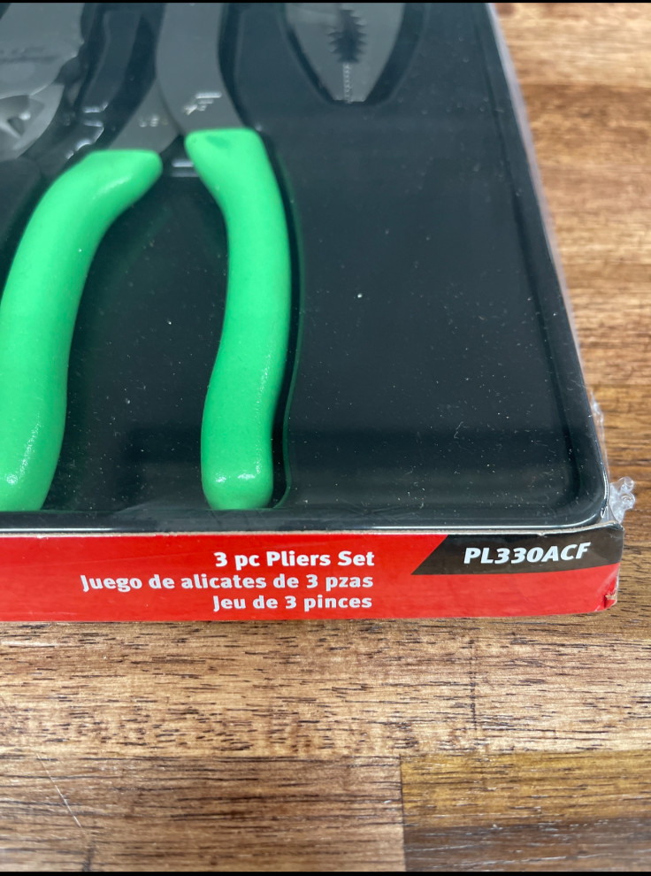 *NEW* Snap On PL330ACFG GREEN COMFORT GRIP Heavy Duty Plier Set FREE PRIORITY