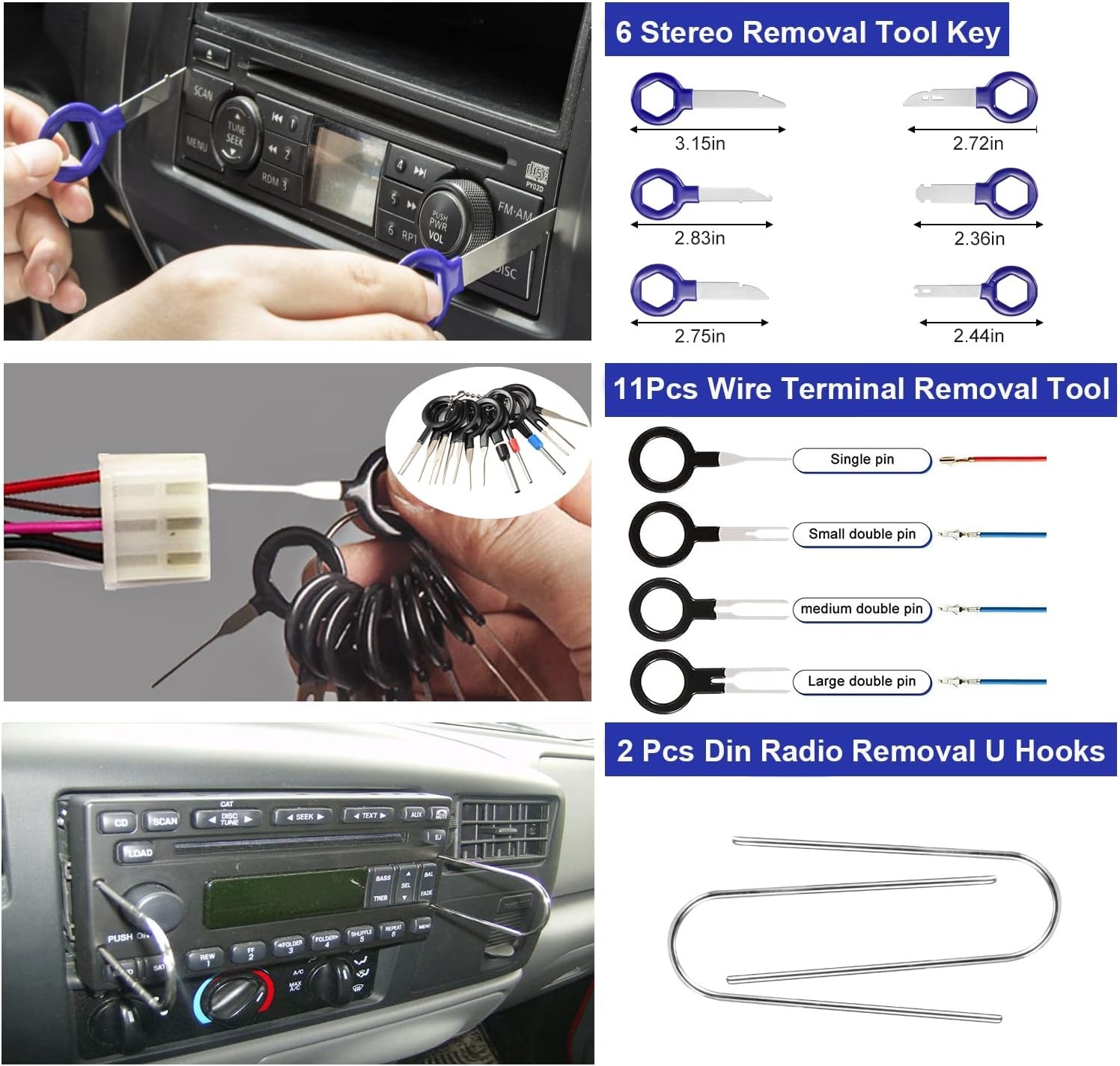 Complete 250-Piece Auto Repair Tool Set: Trim Removal, Clips & Pliers Included