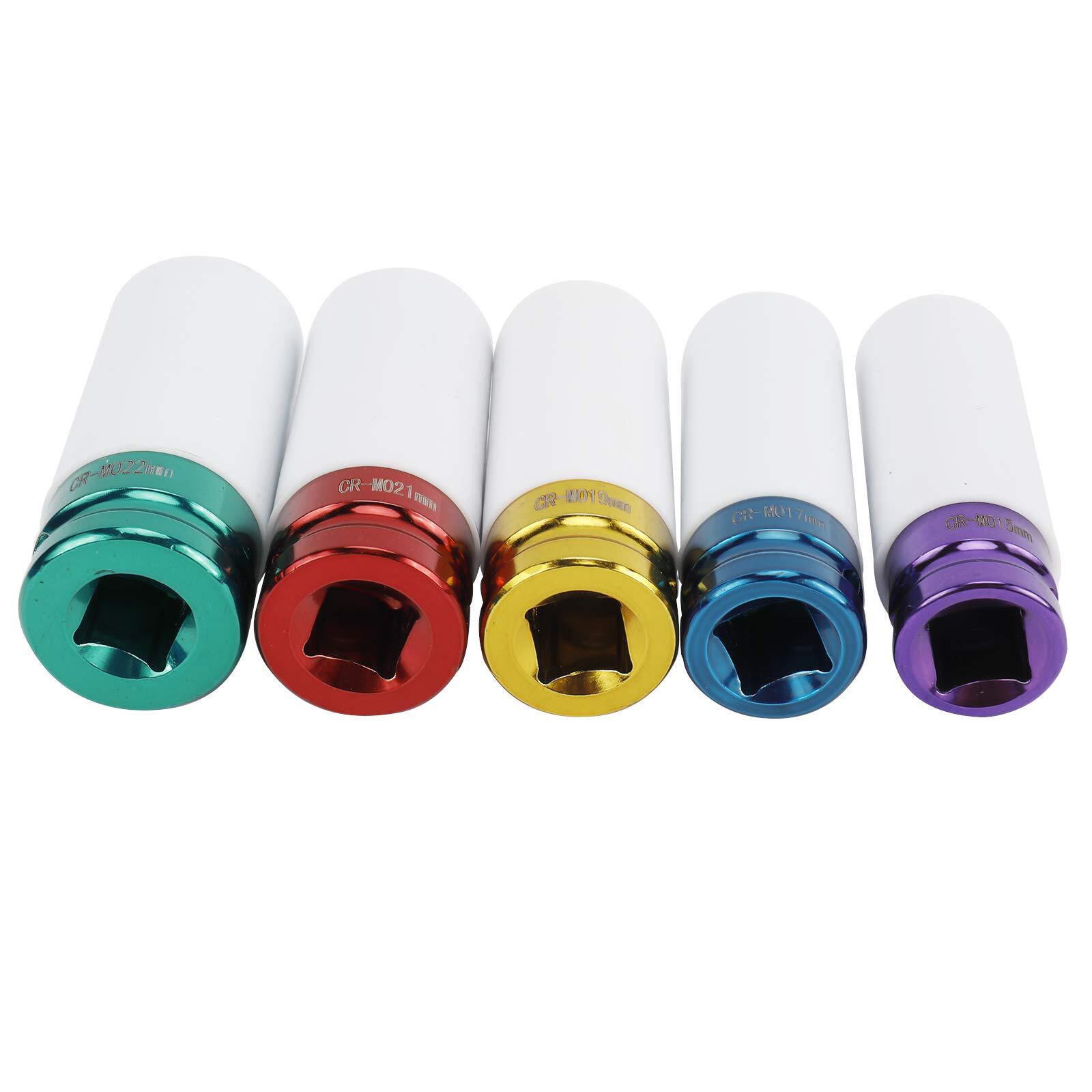 Lug Nut Socket Impact Socket Set Thin Wall Socket Wheel Protector Set 1/2″ 5pcs