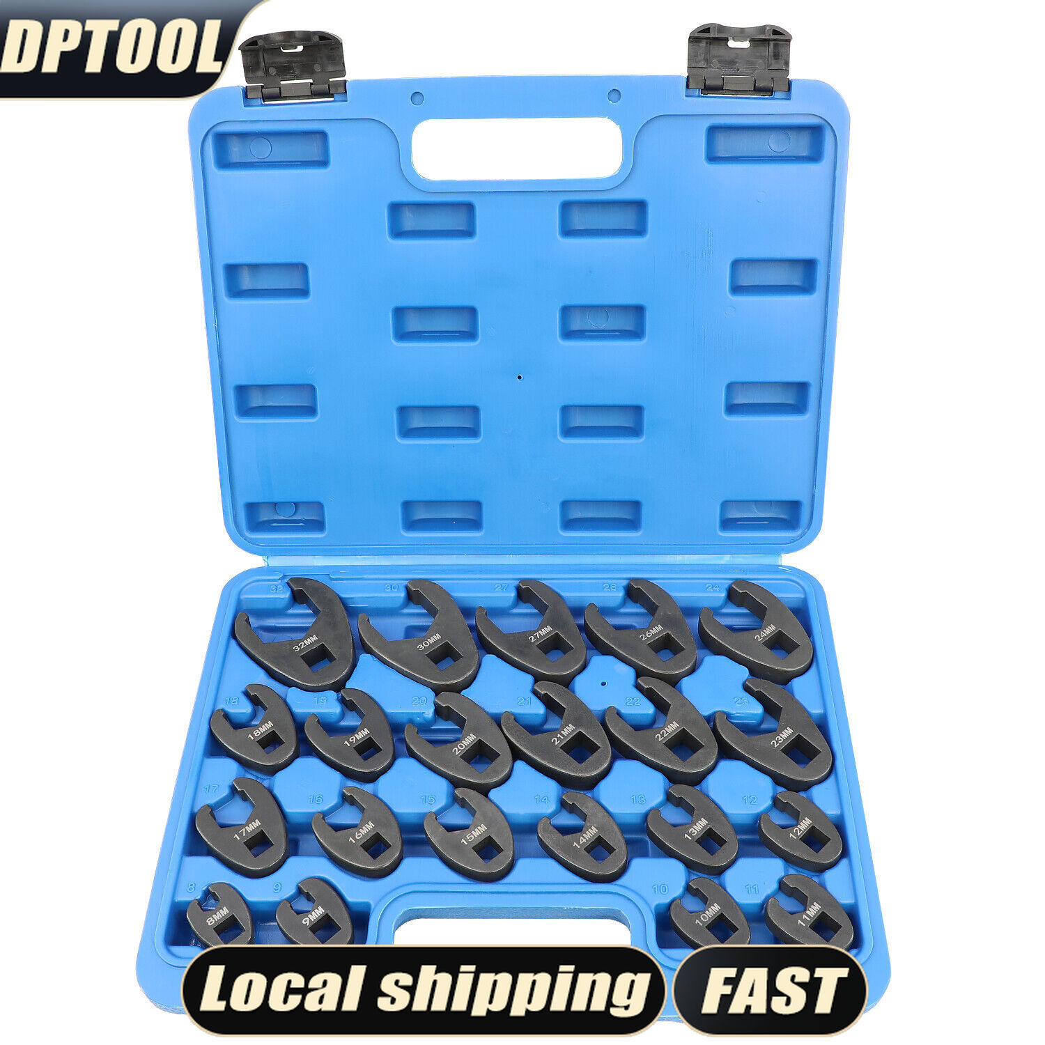 Crows foot Wrench Set 1/2″ and 3/8” Drive Flare Nut Crowfoot Wrench Set Metric