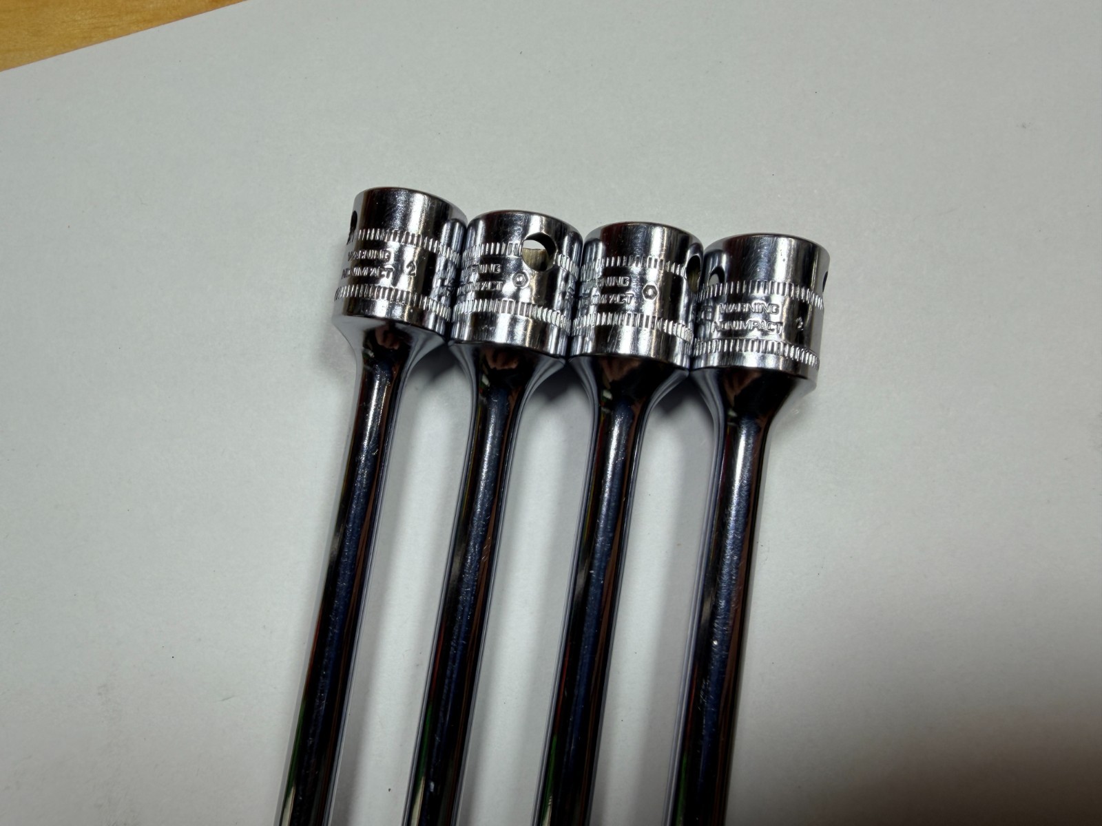 Snap-On Tools USA RARE 4pc 3/8″ Drive Metric Swivel Extension Socket Set FLXM804