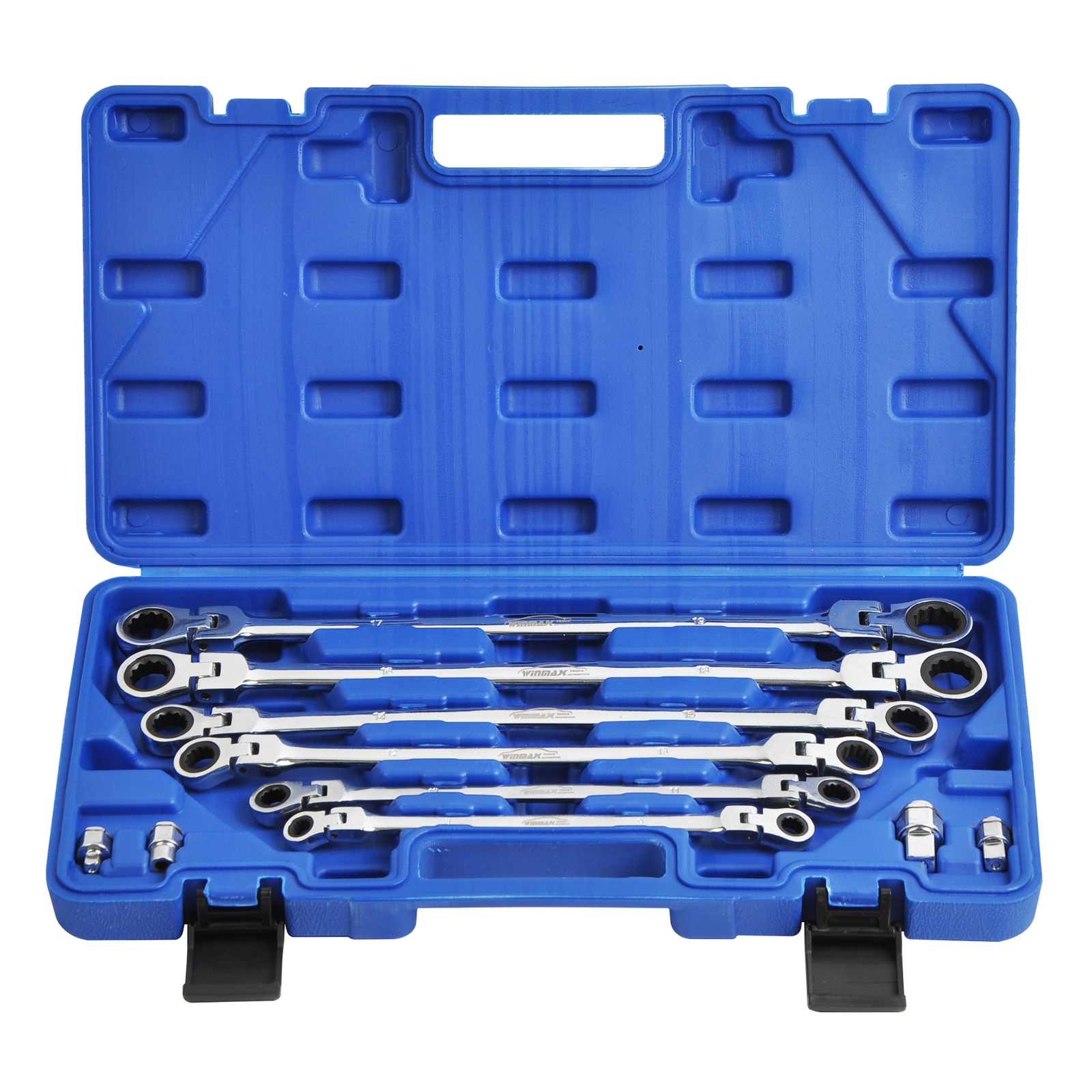 1/2″ 3/8″ 1/4″ Dr Flex-Head Long Ratcheting Wrenches Double Box End Wrench Set